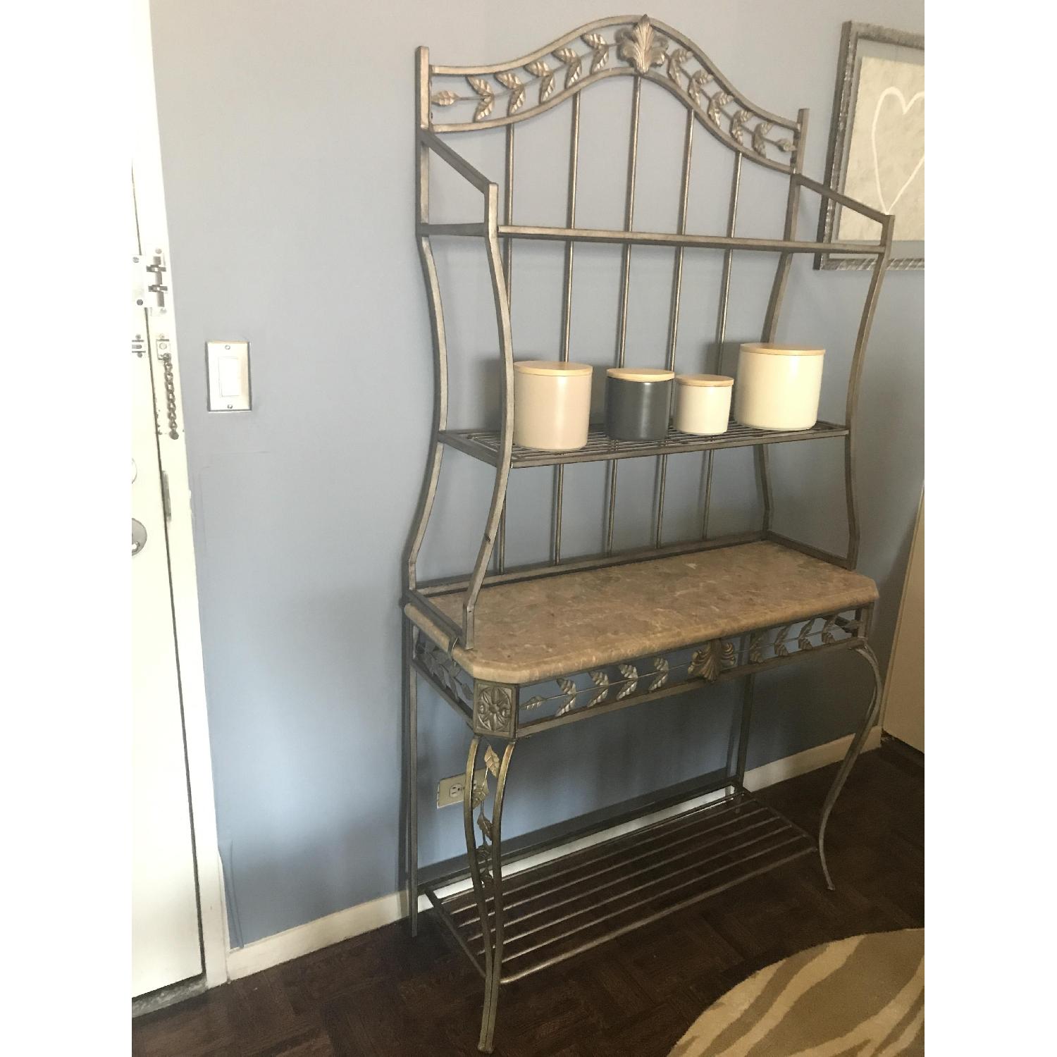 Iron & Marble Bakers Rack AptDeco