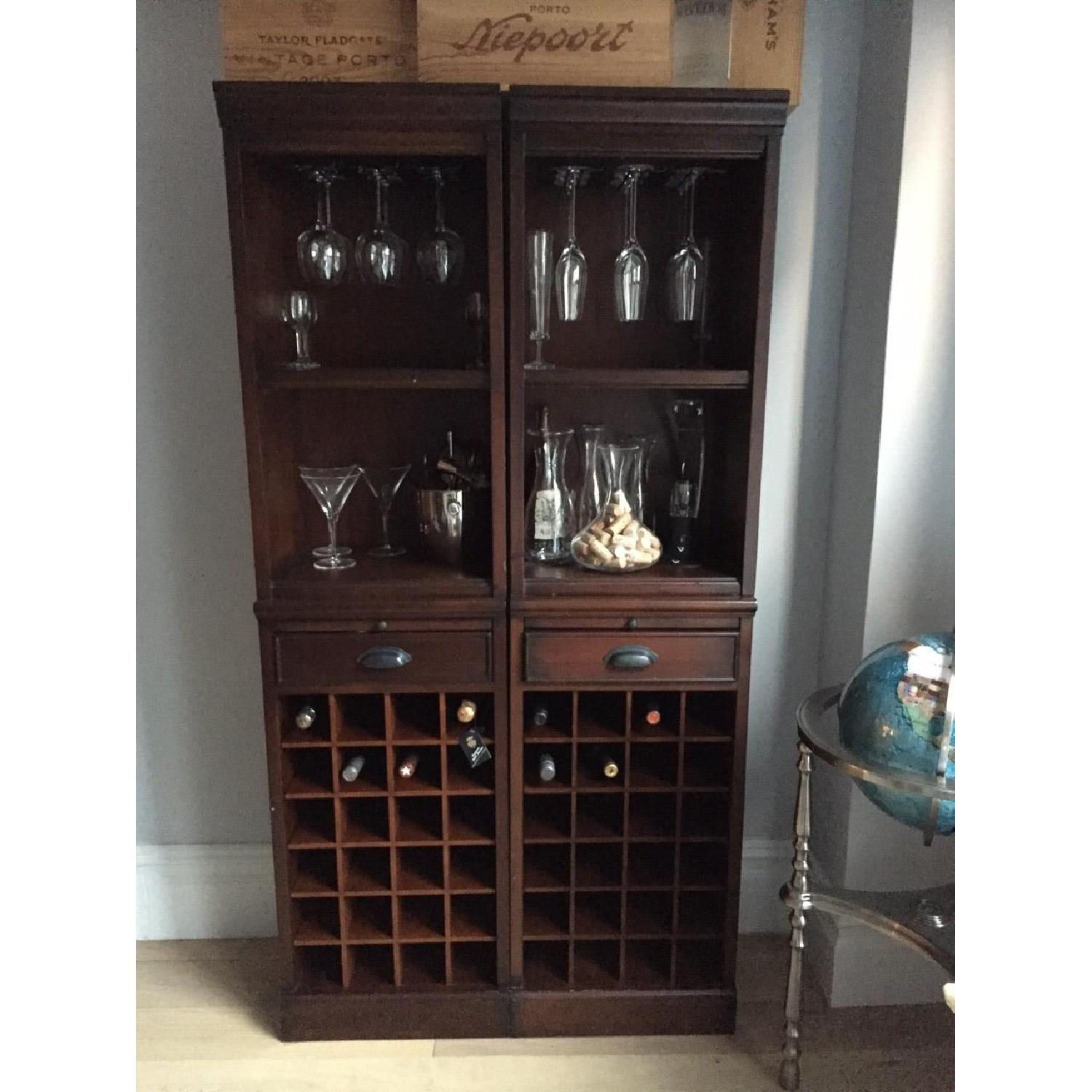 Pottery Barn Modular Bar w/ Wine Grid Tower - image-3
