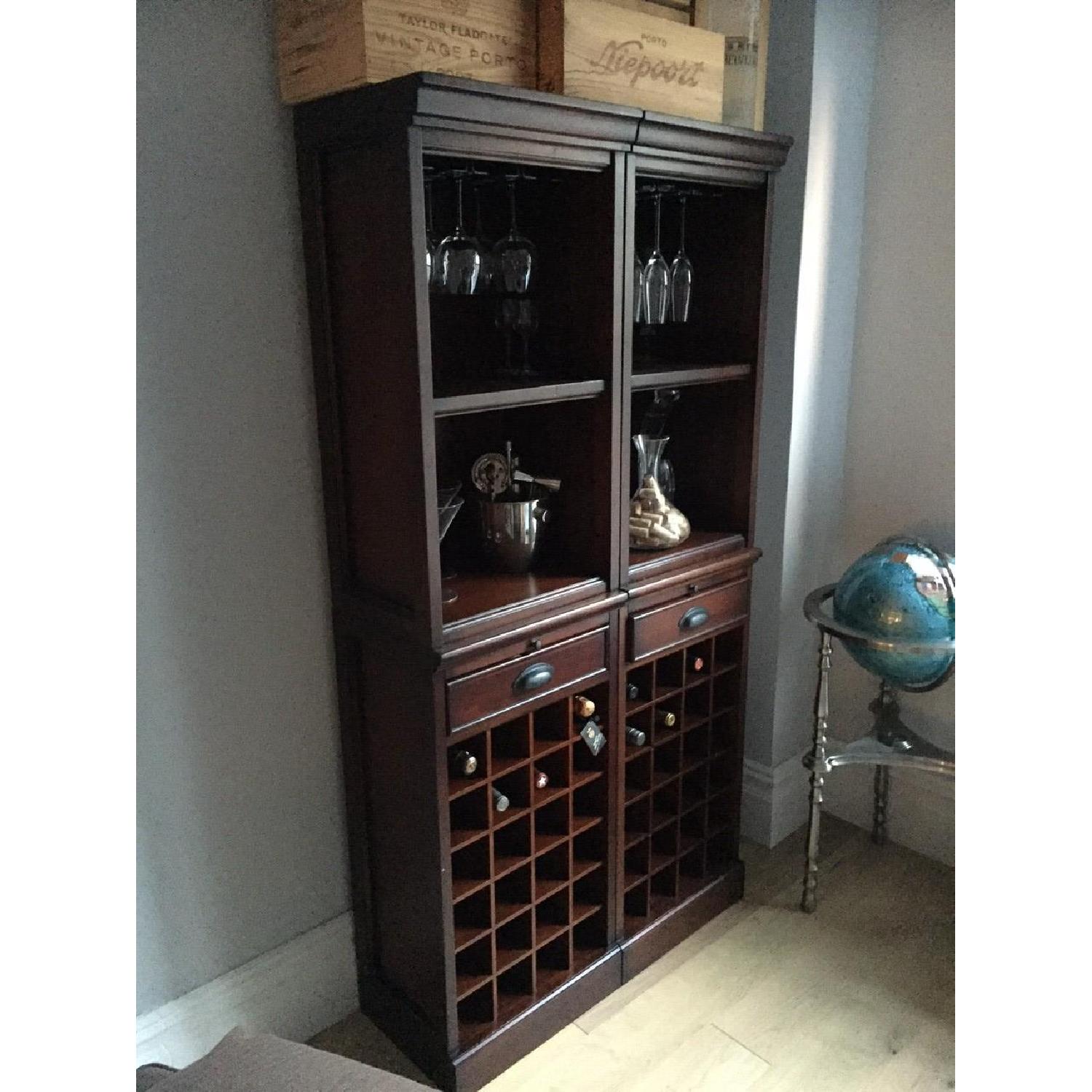 Pottery Barn Modular Bar w/ Wine Grid Tower - image-5