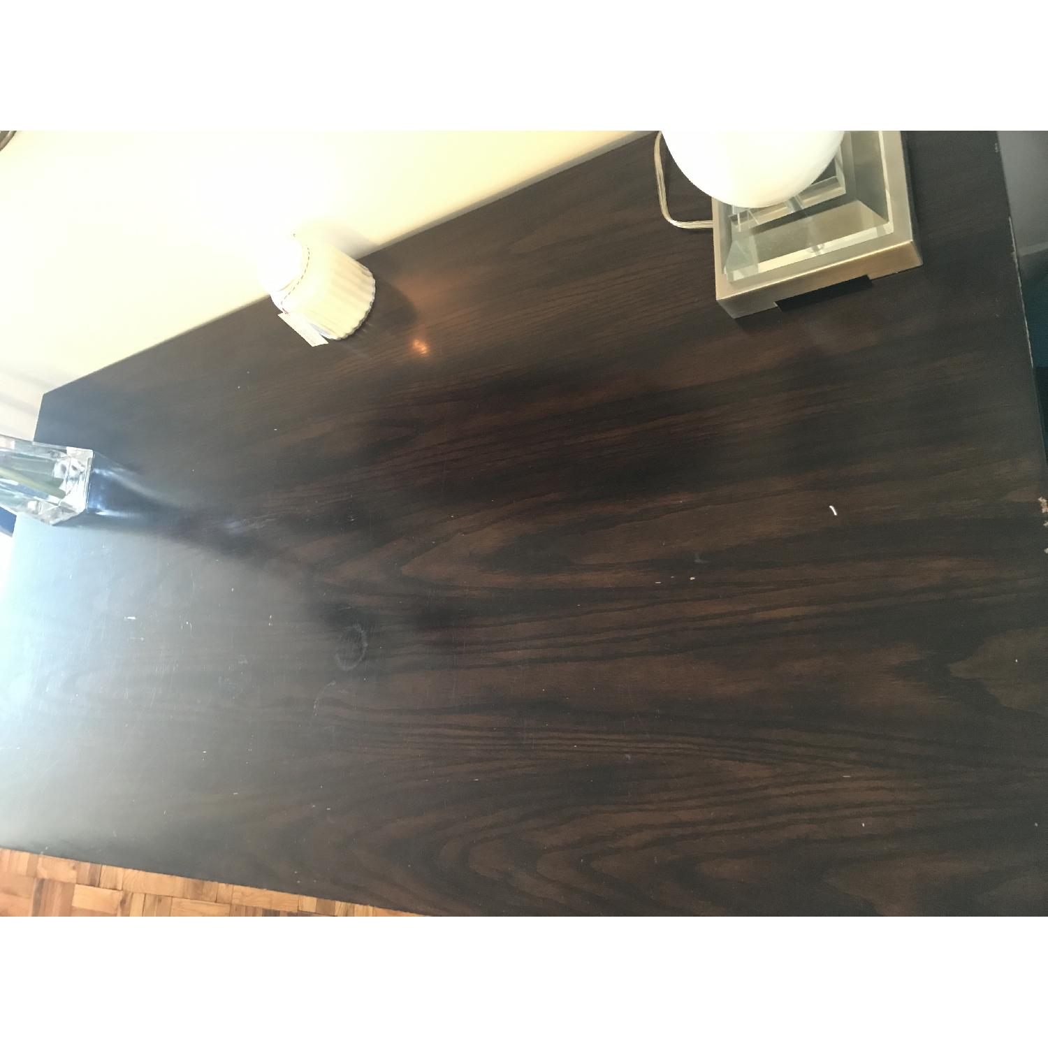 Artistica Large Dark wood Desk/Entryway Table w/ Anthropologie Interchangeable Hardware - image-4