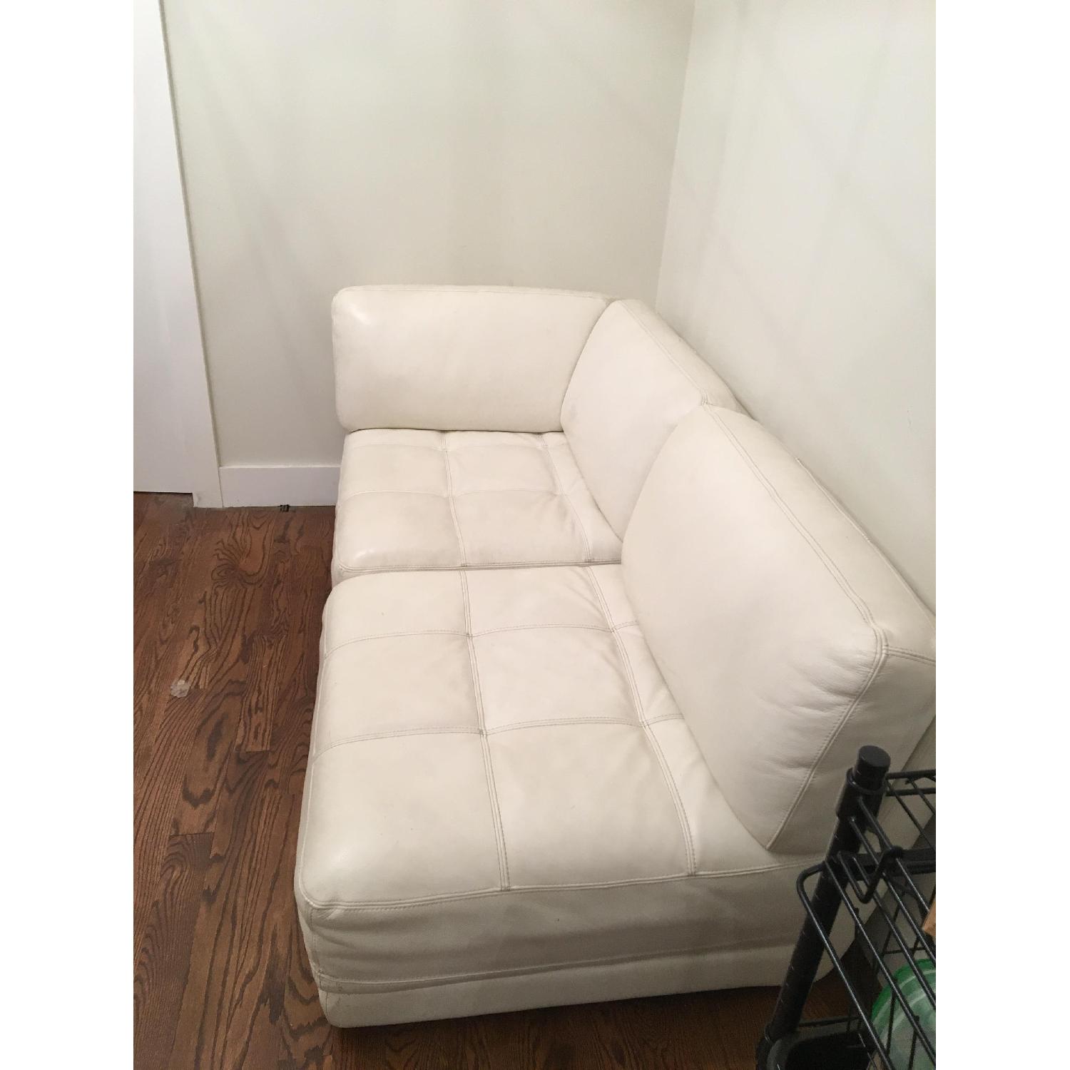 White Leather Sectional - image-2