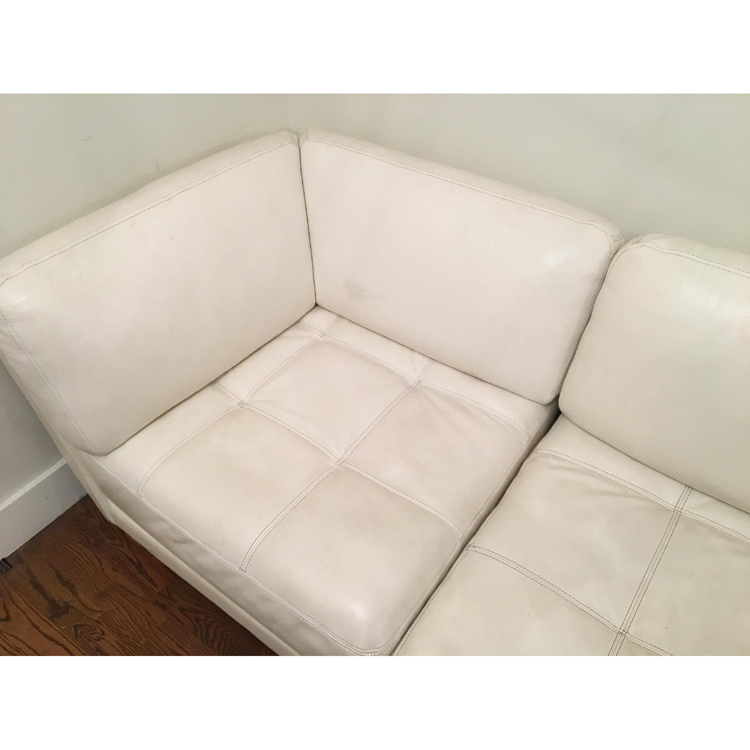 White Leather Sectional - image-4