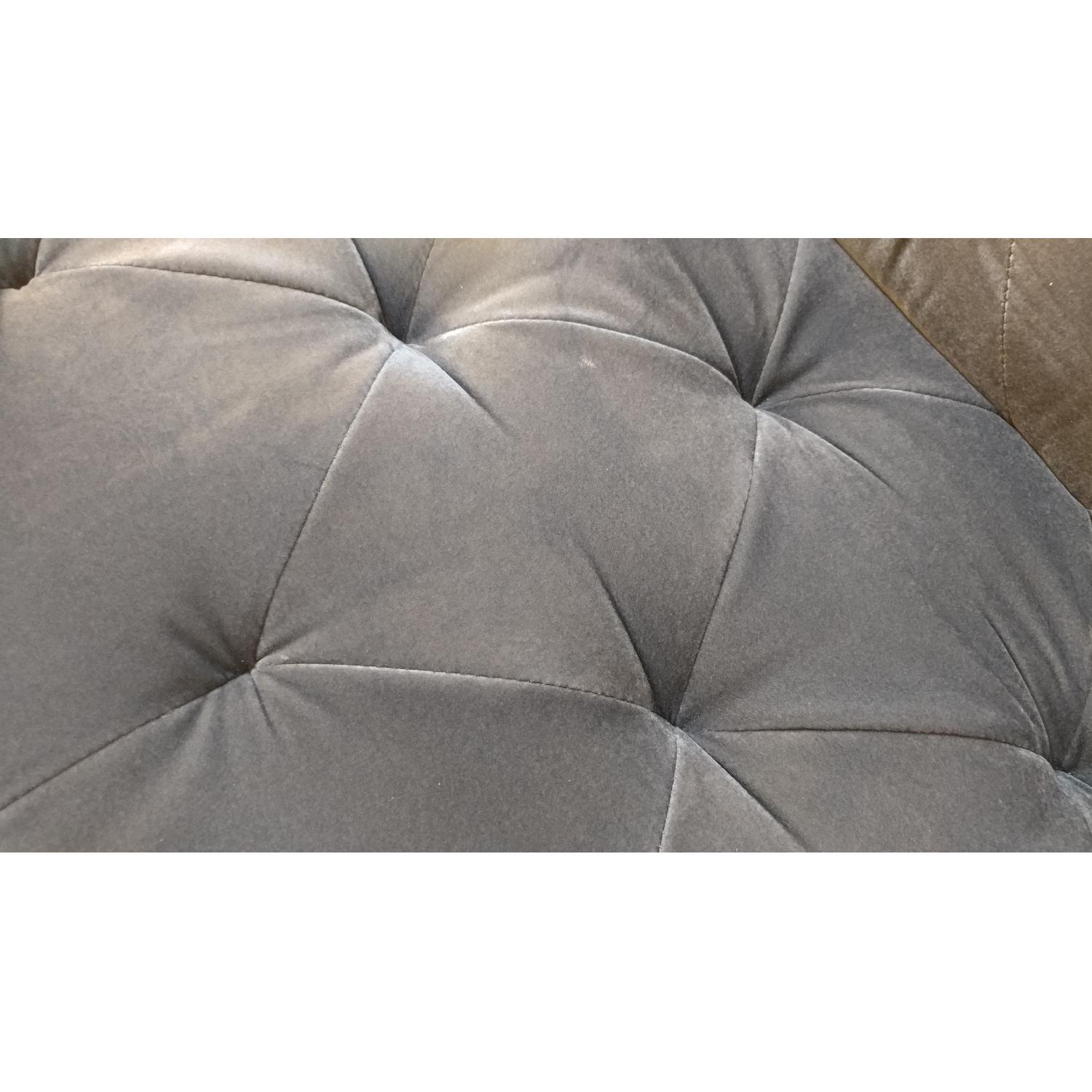 9 by Novogratz Vintage Tufted Sleeper Sofa in Navy Velour - image-5