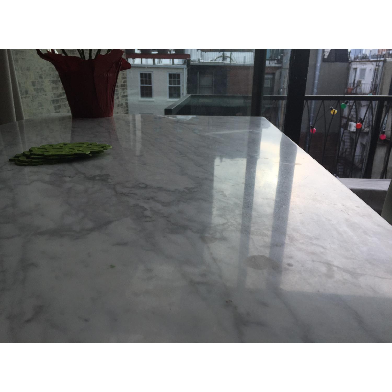 Crate & Barrel French Marble Counter Height Table - image-3