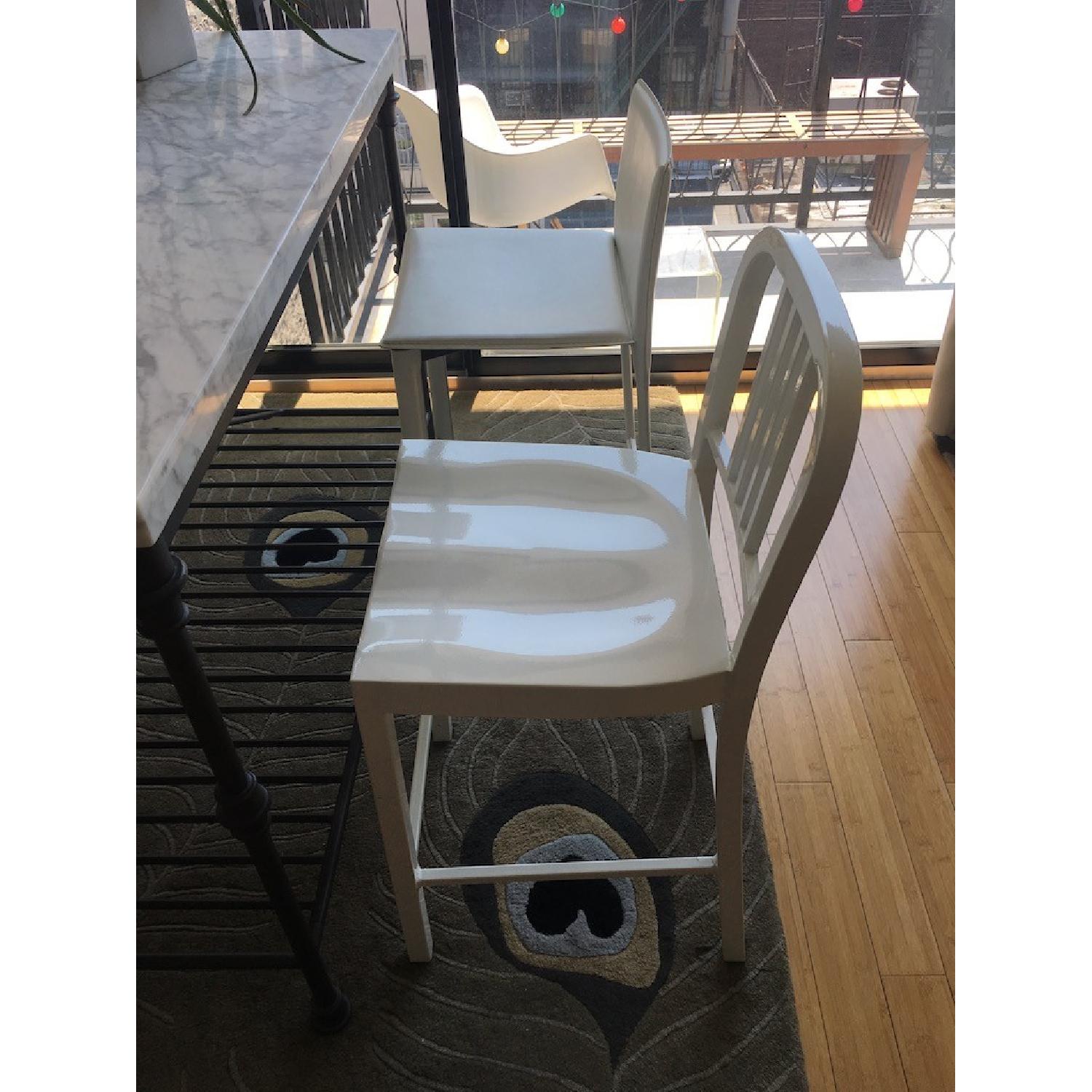 Crate & Barrel French Marble Counter Height Table - image-6