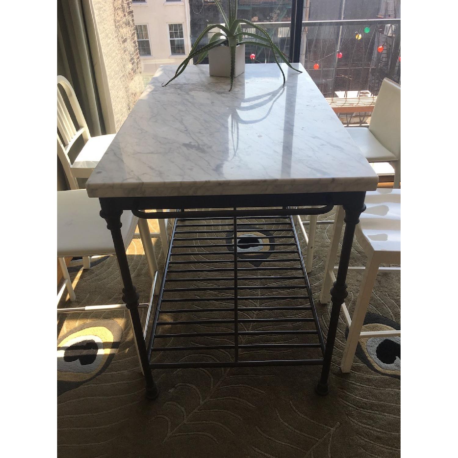 Crate & Barrel French Marble Counter Height Table - image-7