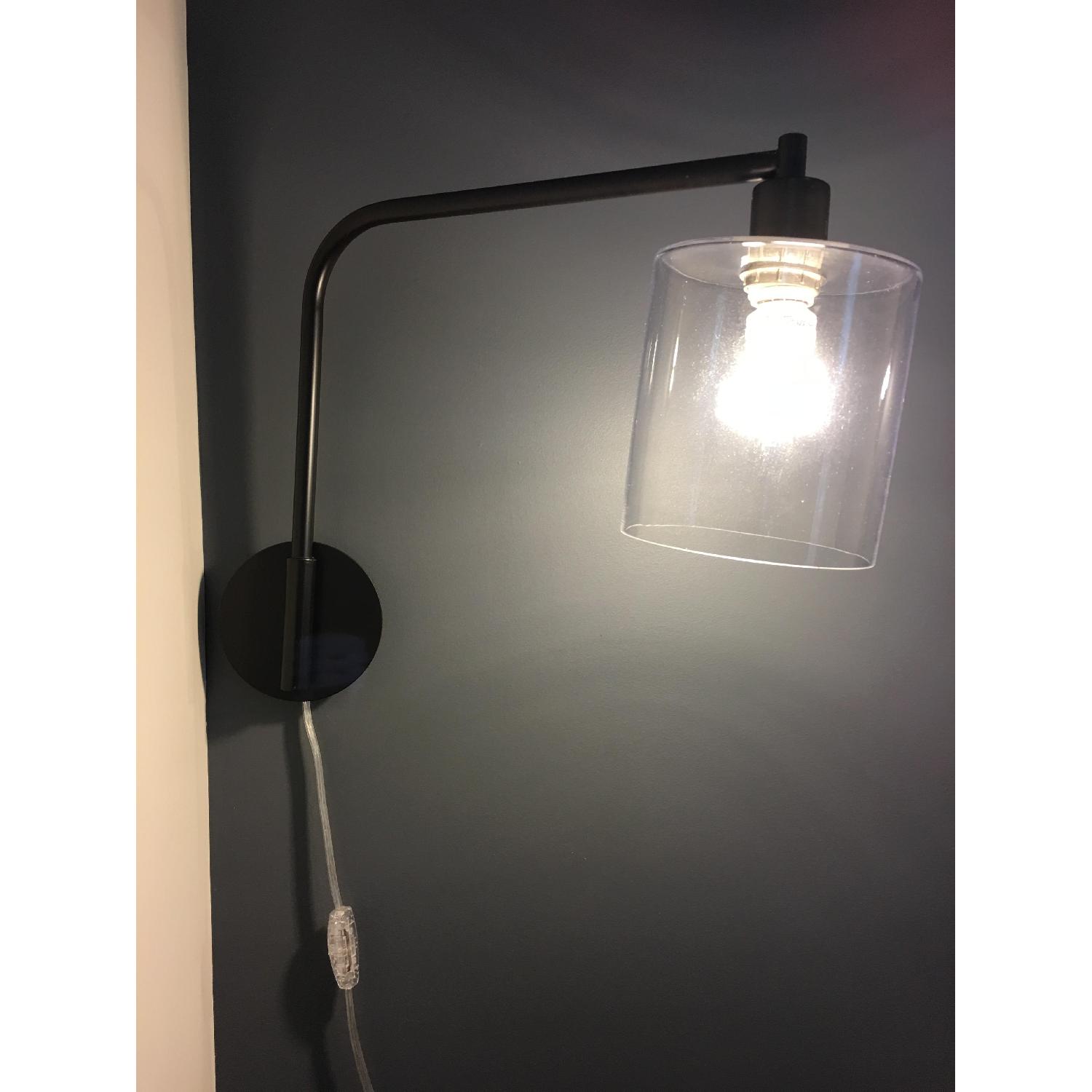 West Elm Antique Bronze Lens Plug In Sconces - image-2
