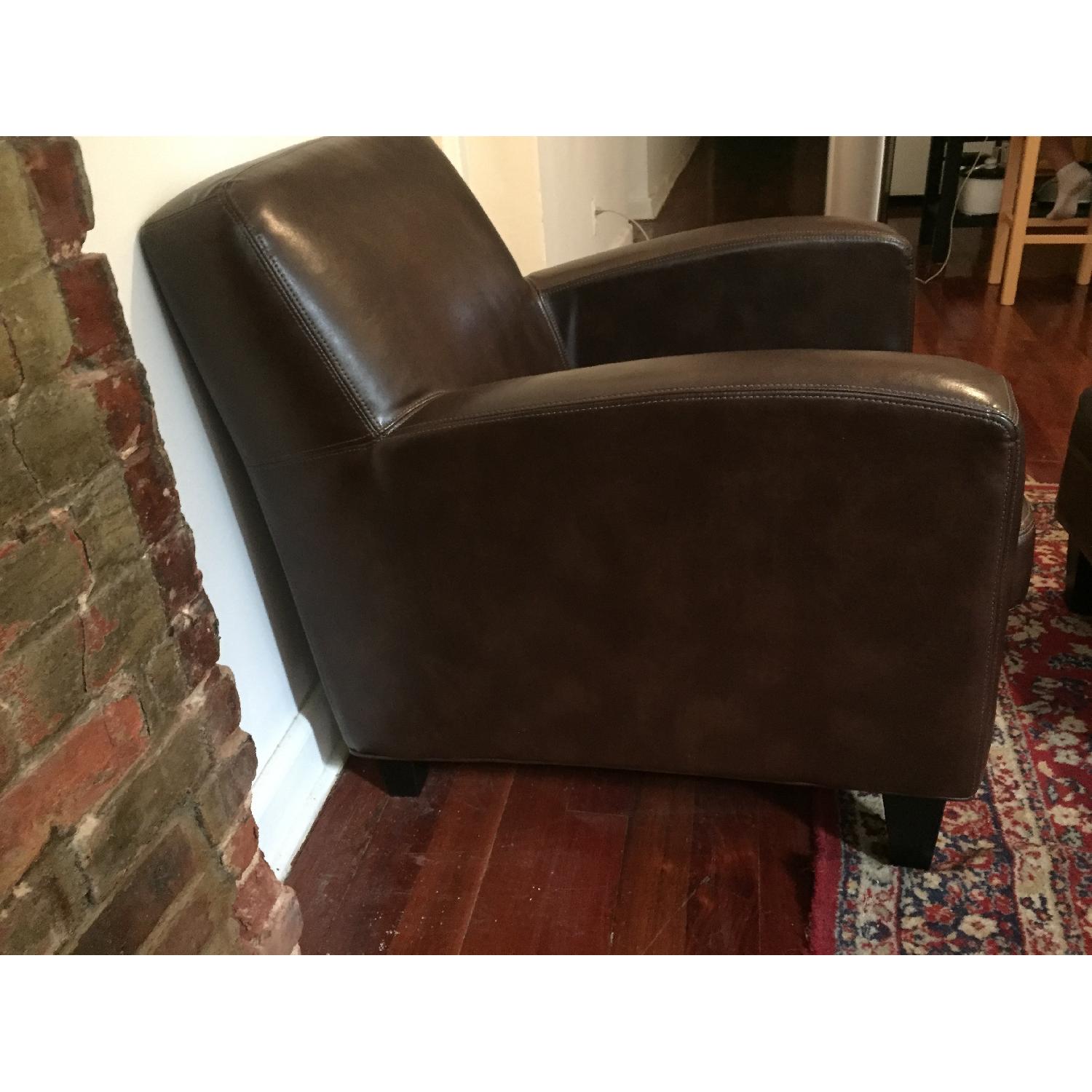 Leather Chair & Ottoman - image-2