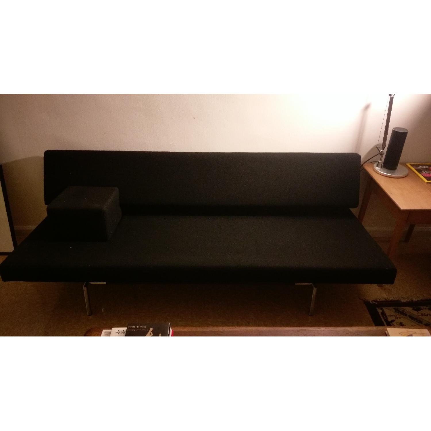 Black Modern Convertible Sofa - image-1