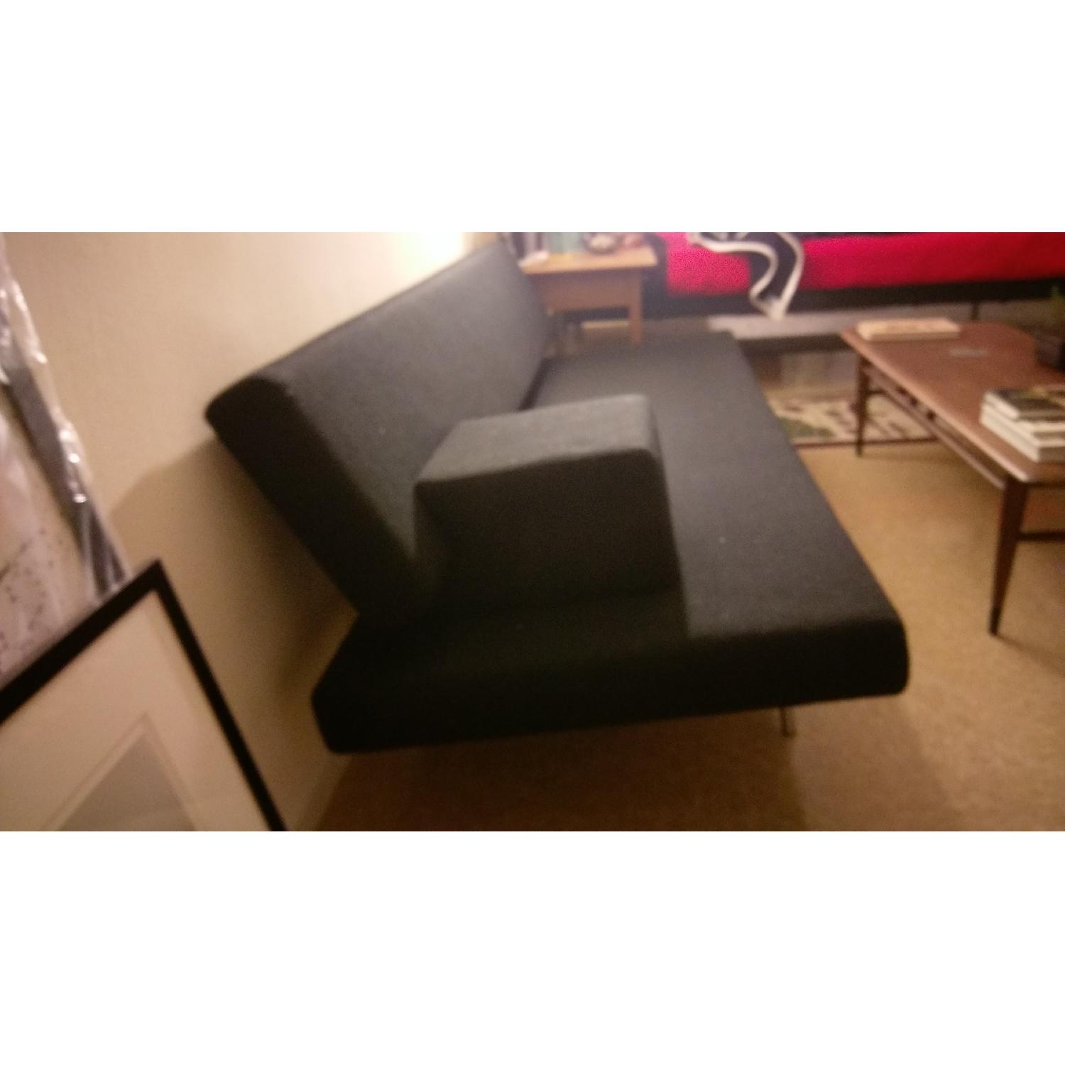 Black Modern Convertible Sofa - image-2