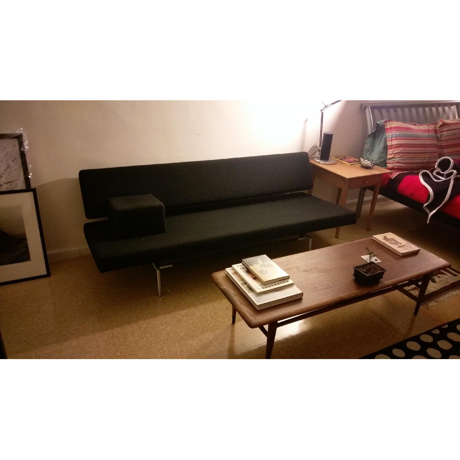 Black Modern Convertible Sofa - image-3