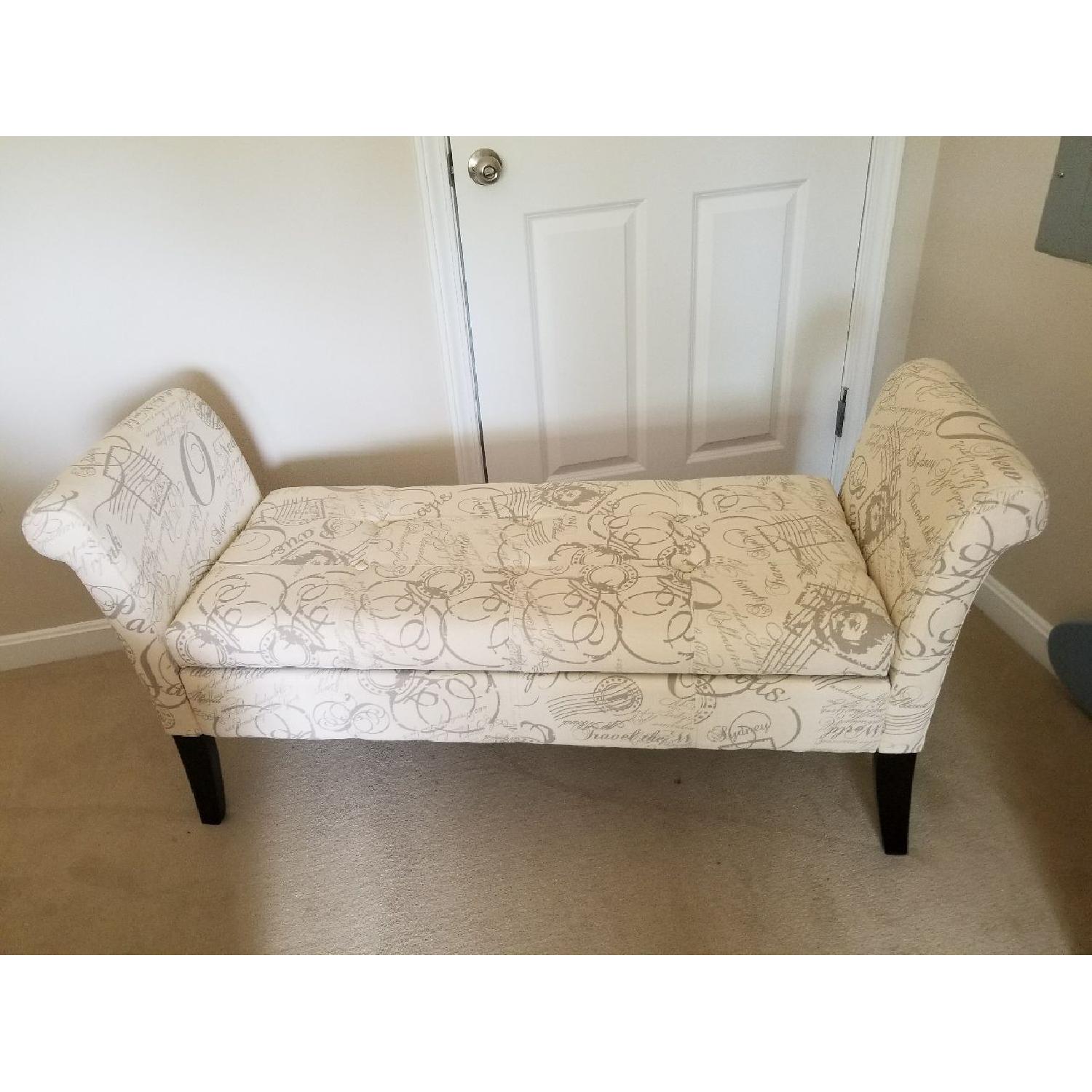 Furniture of America Dohshey French Style Fabric Storage Bench - image-1