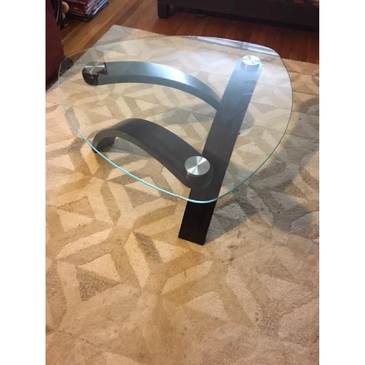 Raymour & Flanigan Allure Glass Coffee Table - image-1