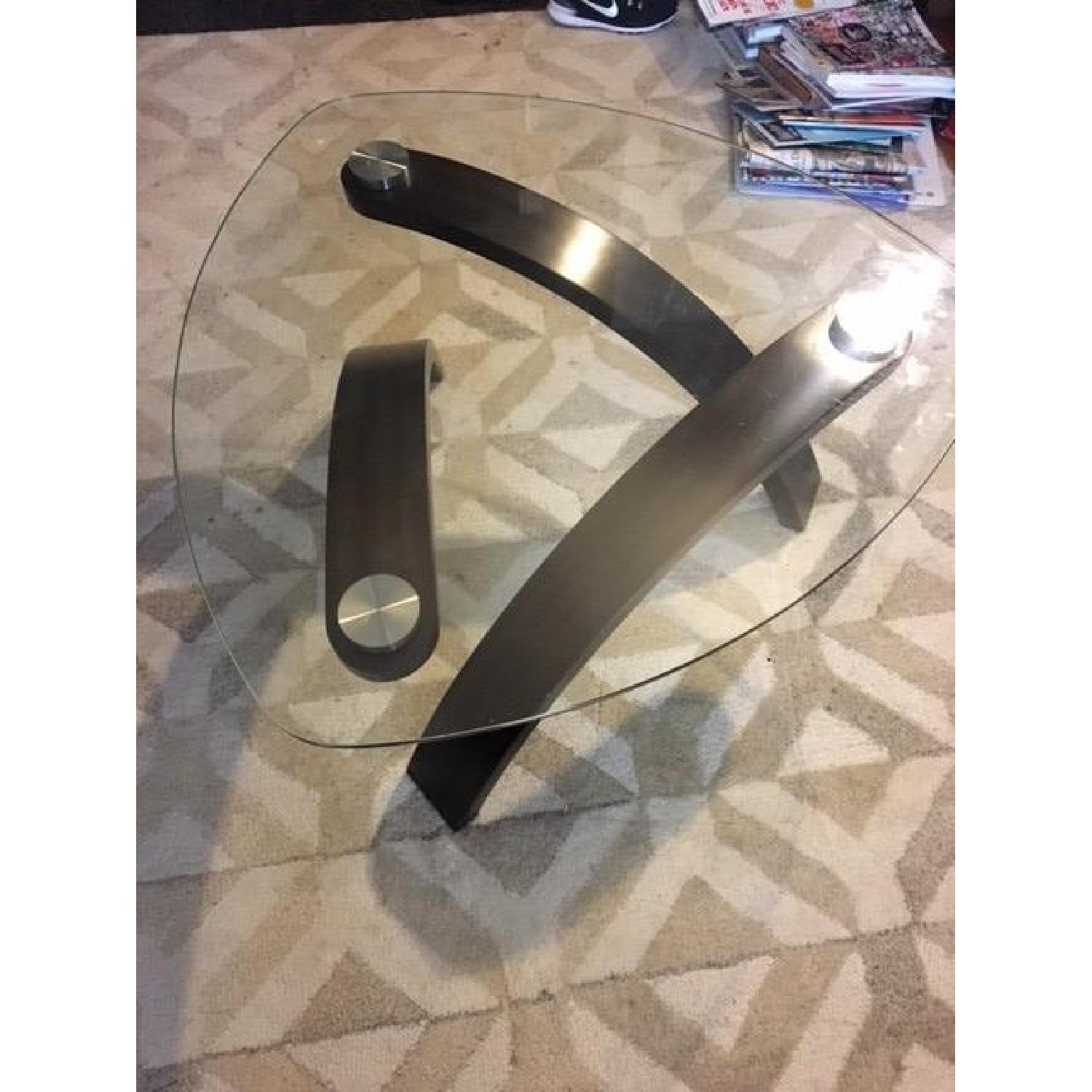 Raymour & Flanigan Allure Glass Coffee Table - image-2