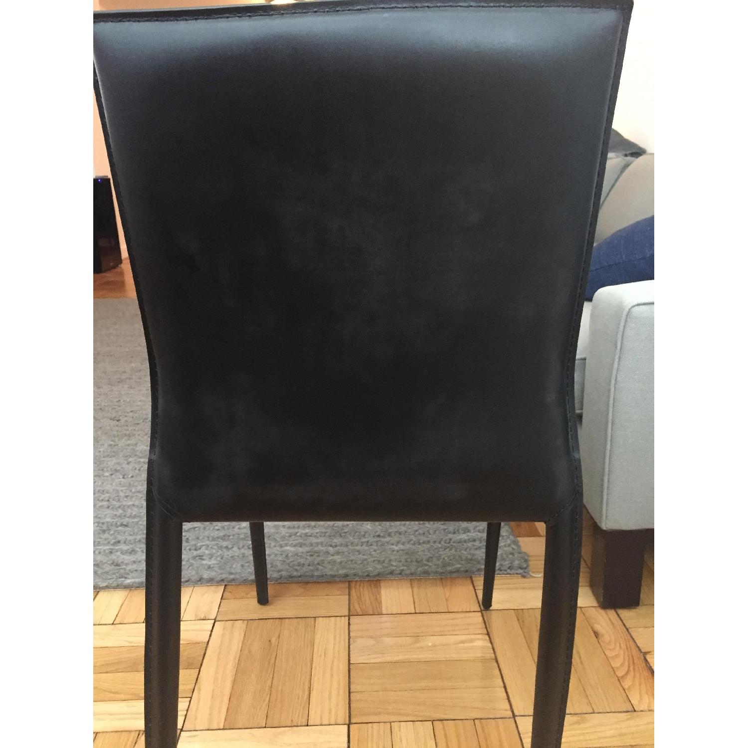 Room & Board Leather Wrapped Dining Chairs - image-6