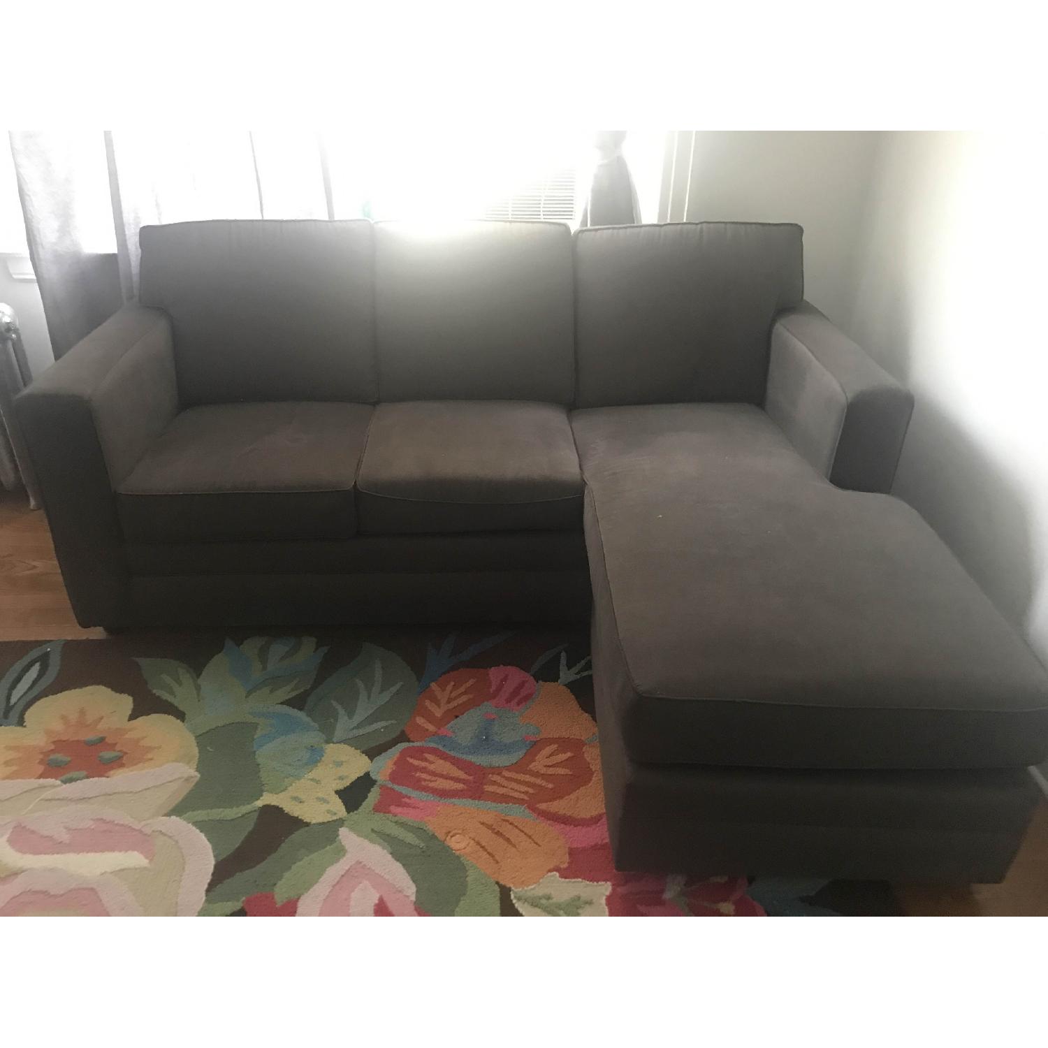 Jennifer Convertibles Gray Sectional Sofa - image-2
