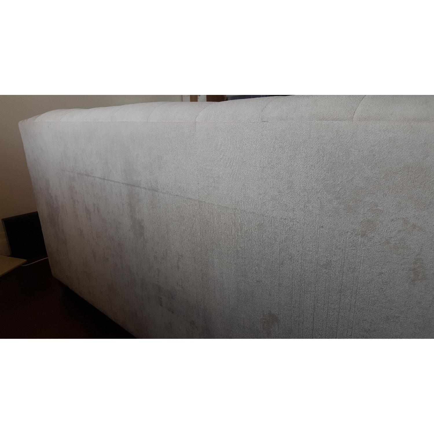 Art Deco-Style Ivory Tufted Sofa - image-2