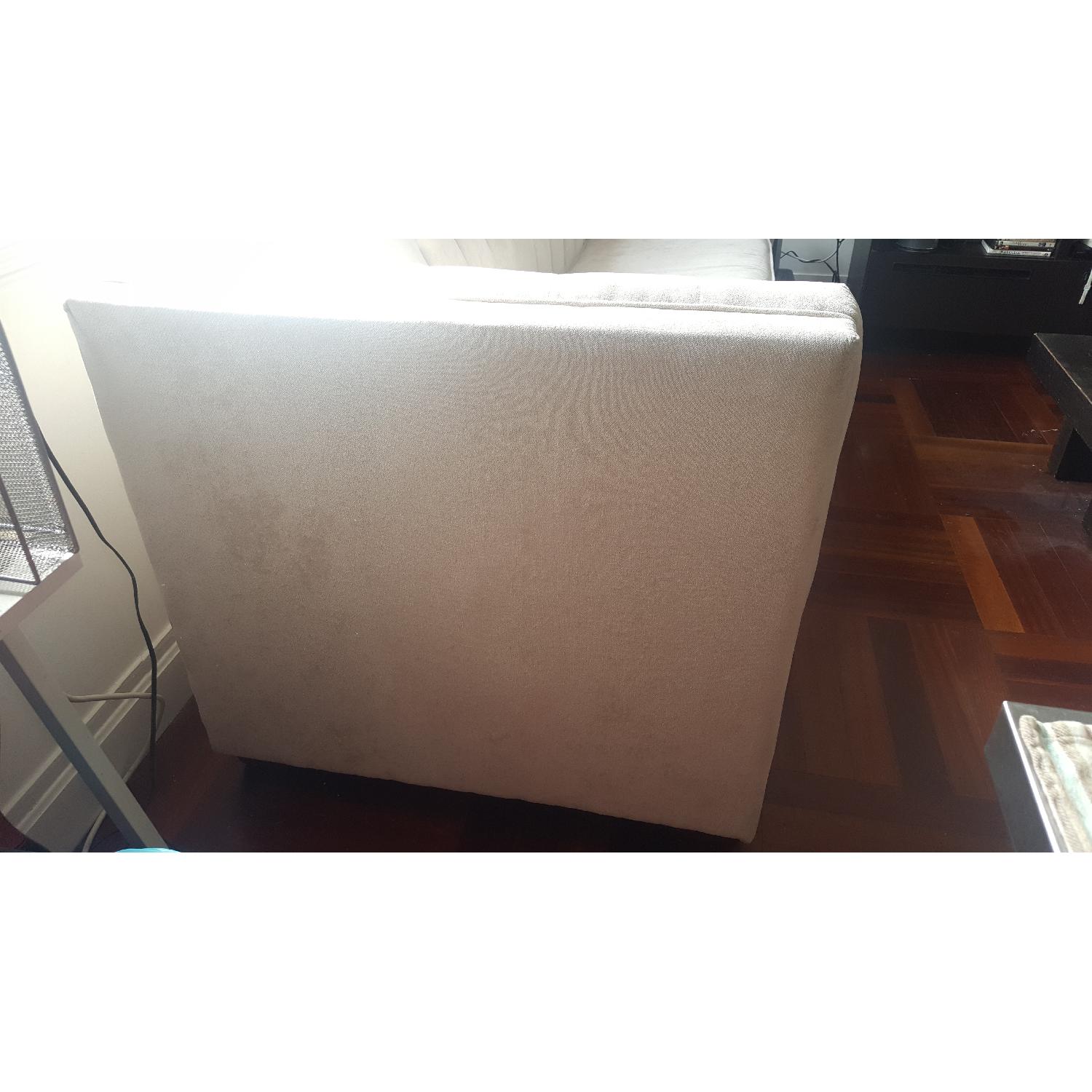 Art Deco-Style Ivory Tufted Sofa - image-4