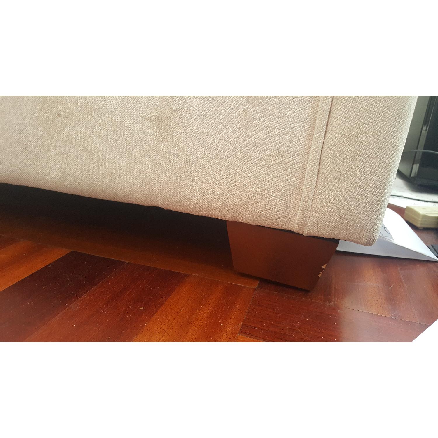 Art Deco-Style Ivory Tufted Sofa - image-5