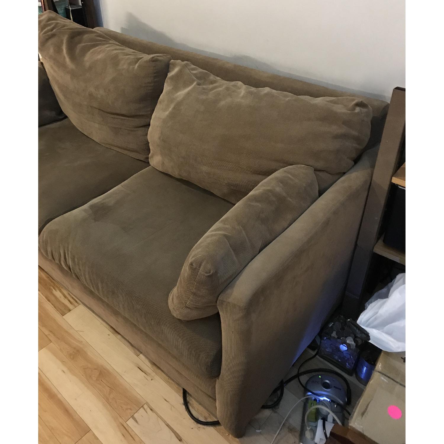 Jennifer Convertibles Corduroy Pull-Out Love Seat - image-4