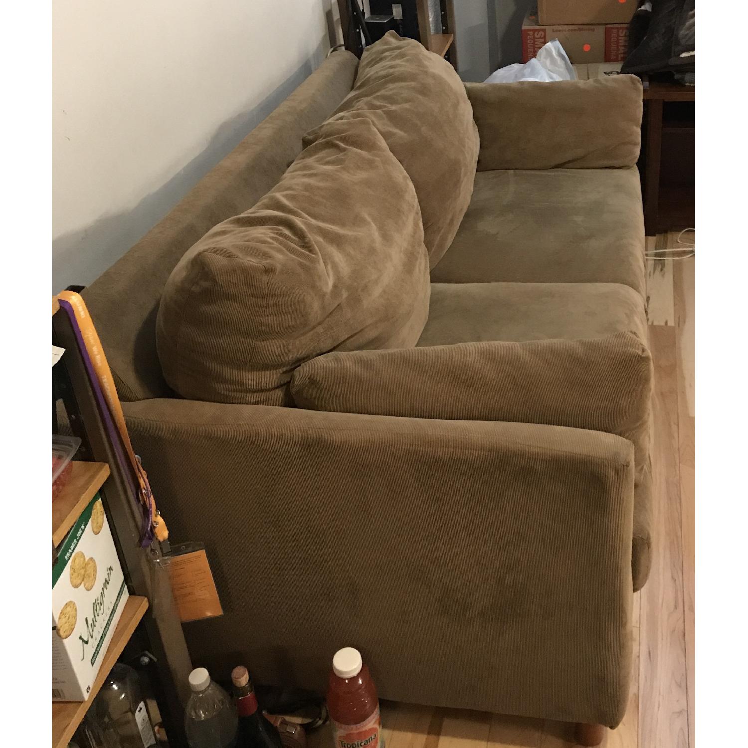 Jennifer Convertibles Corduroy Pull-Out Love Seat - image-5