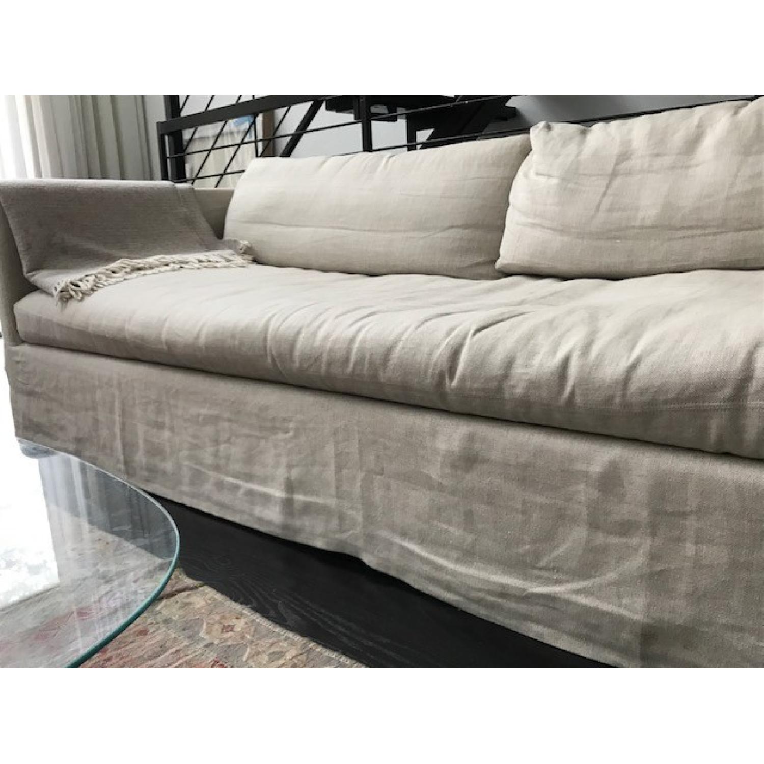 Restoration Hardware Linen Sofa - image-1