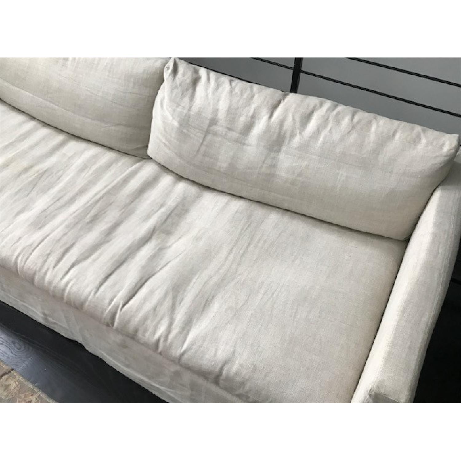 Restoration Hardware Linen Sofa - image-2