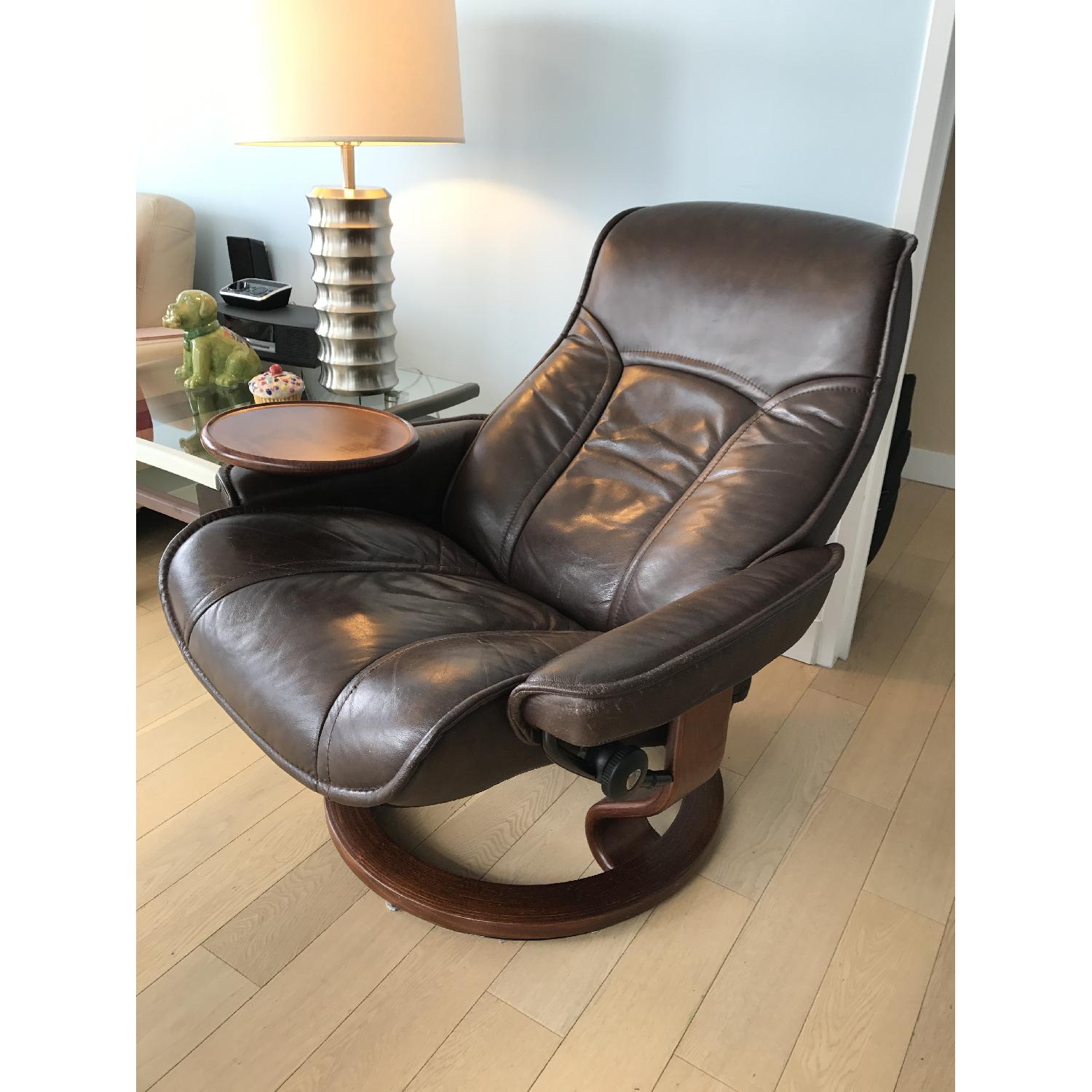Stressless Consul Recliner & Ottoman - image-1