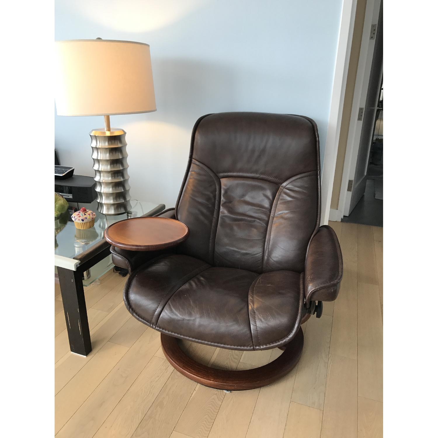 Stressless Consul Recliner & Ottoman - image-3