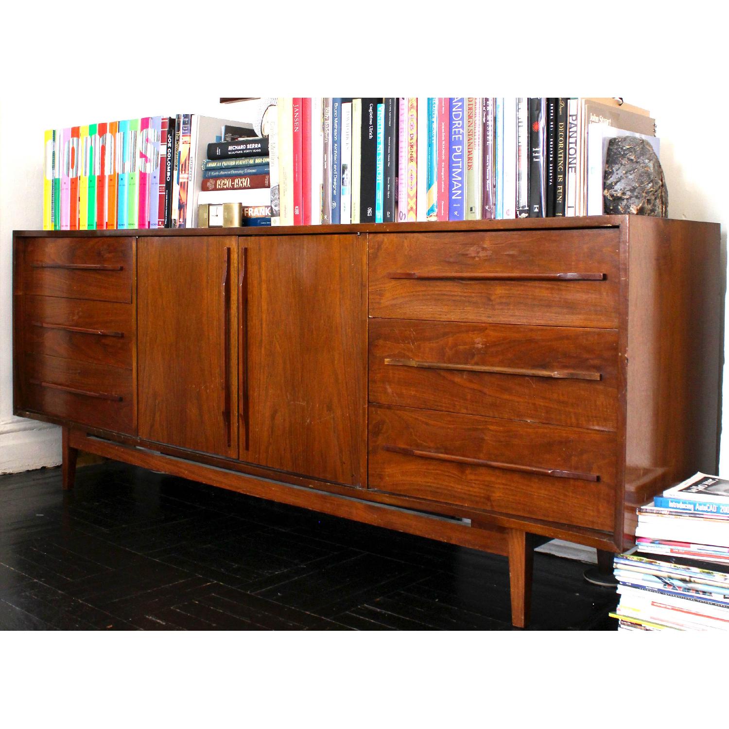Antique Walnut Sideboard/Credenza - image-1
