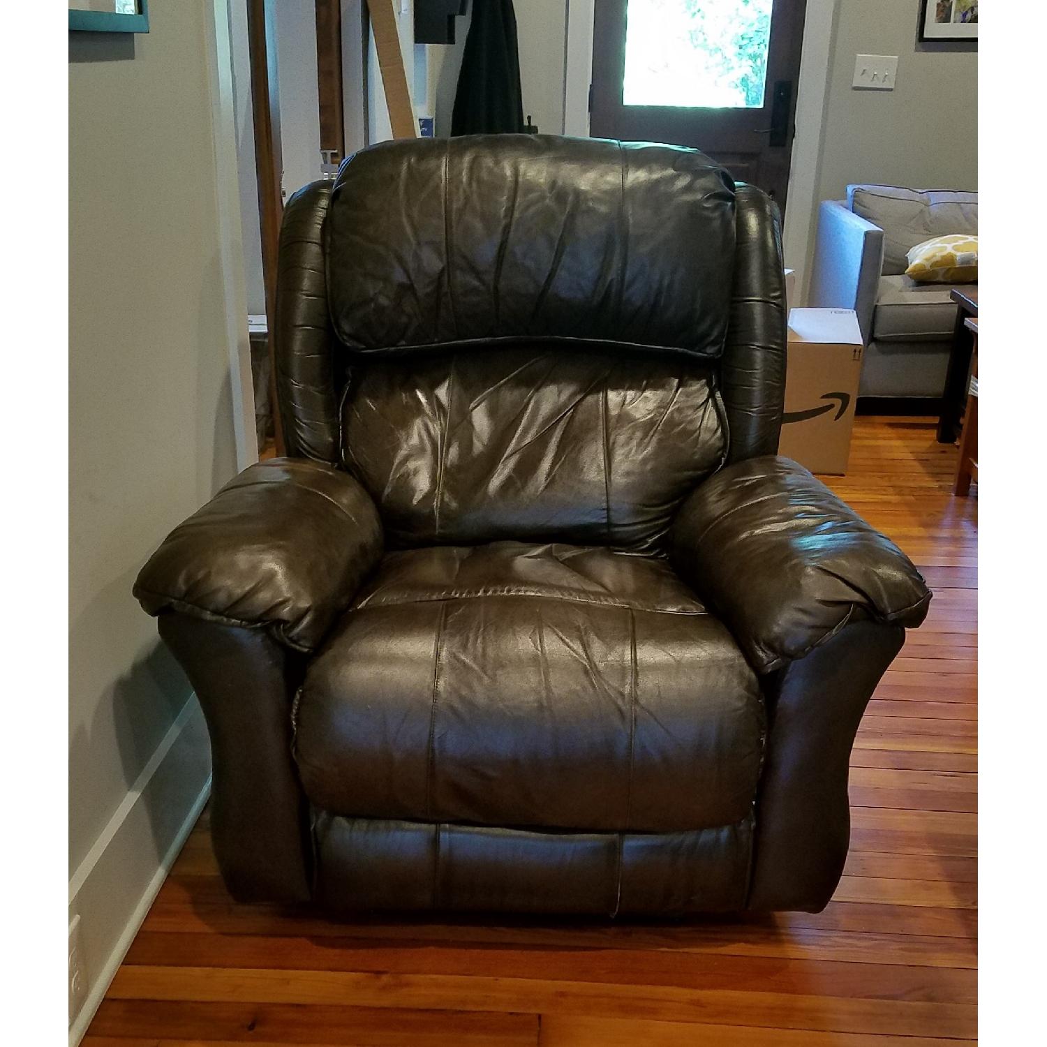 Raymour & Flanigan Leather Recliner - image-1