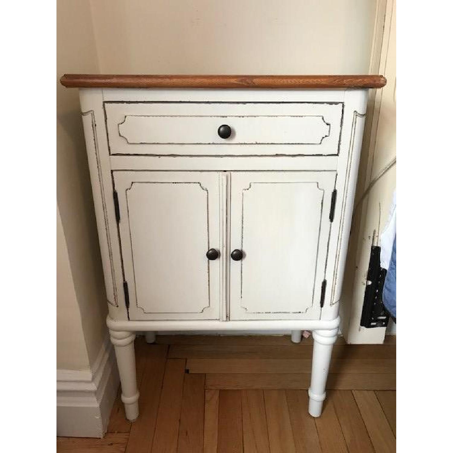 Ballard Designs Shabby Chic Bedside Table - image-1