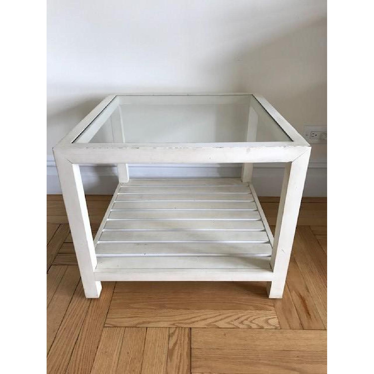 Ethan Allen White Bunching Coffee Tables - image-1