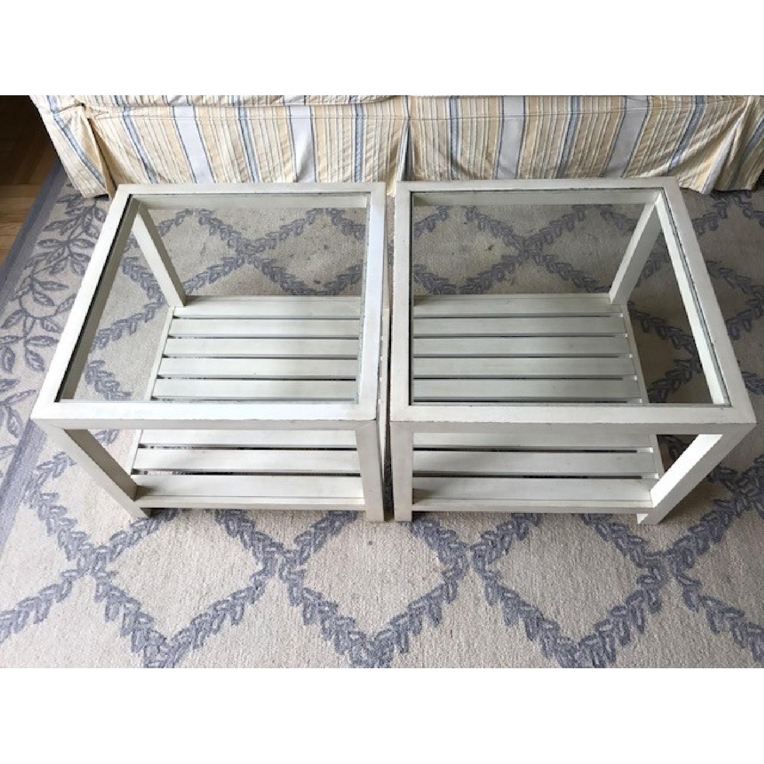 Ethan Allen White Bunching Coffee Tables - image-4