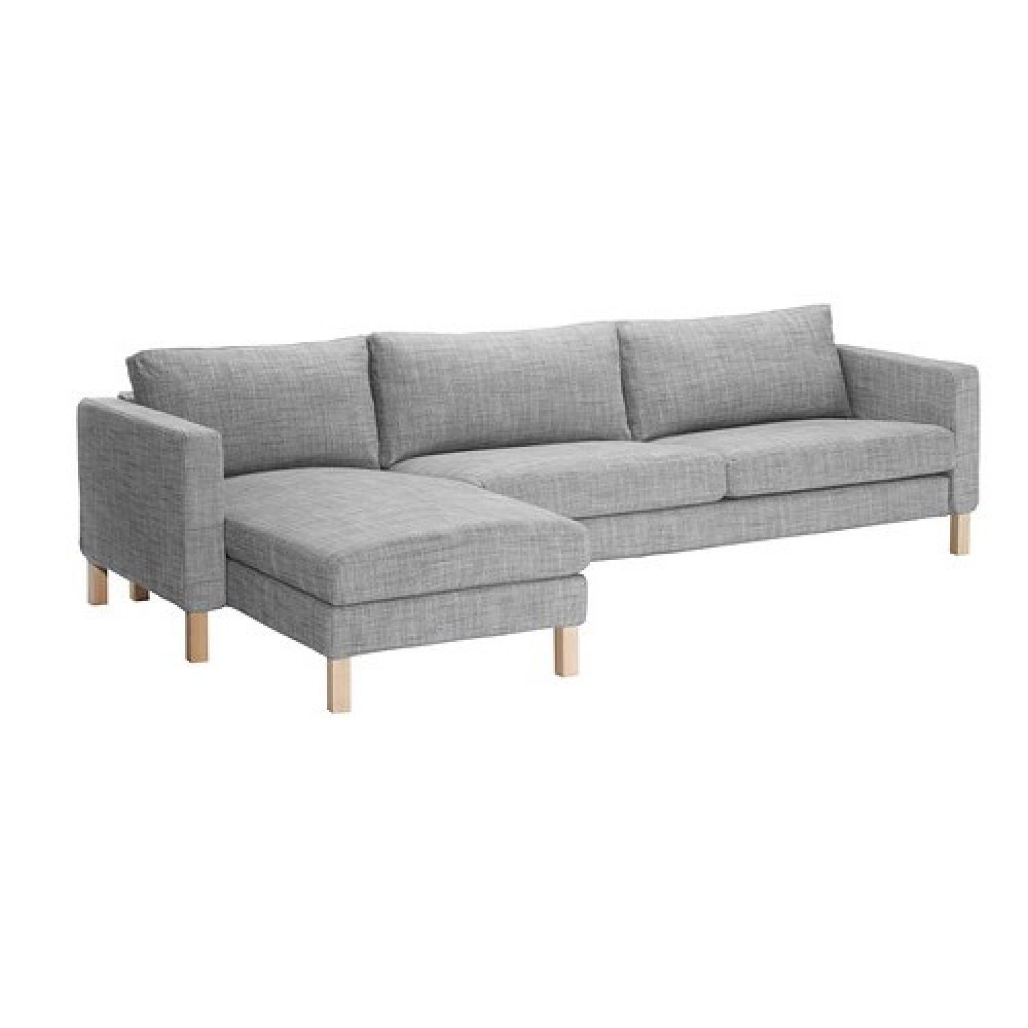 Ikea Karlstad Sectional Sofa in Isunda Gray AptDeco