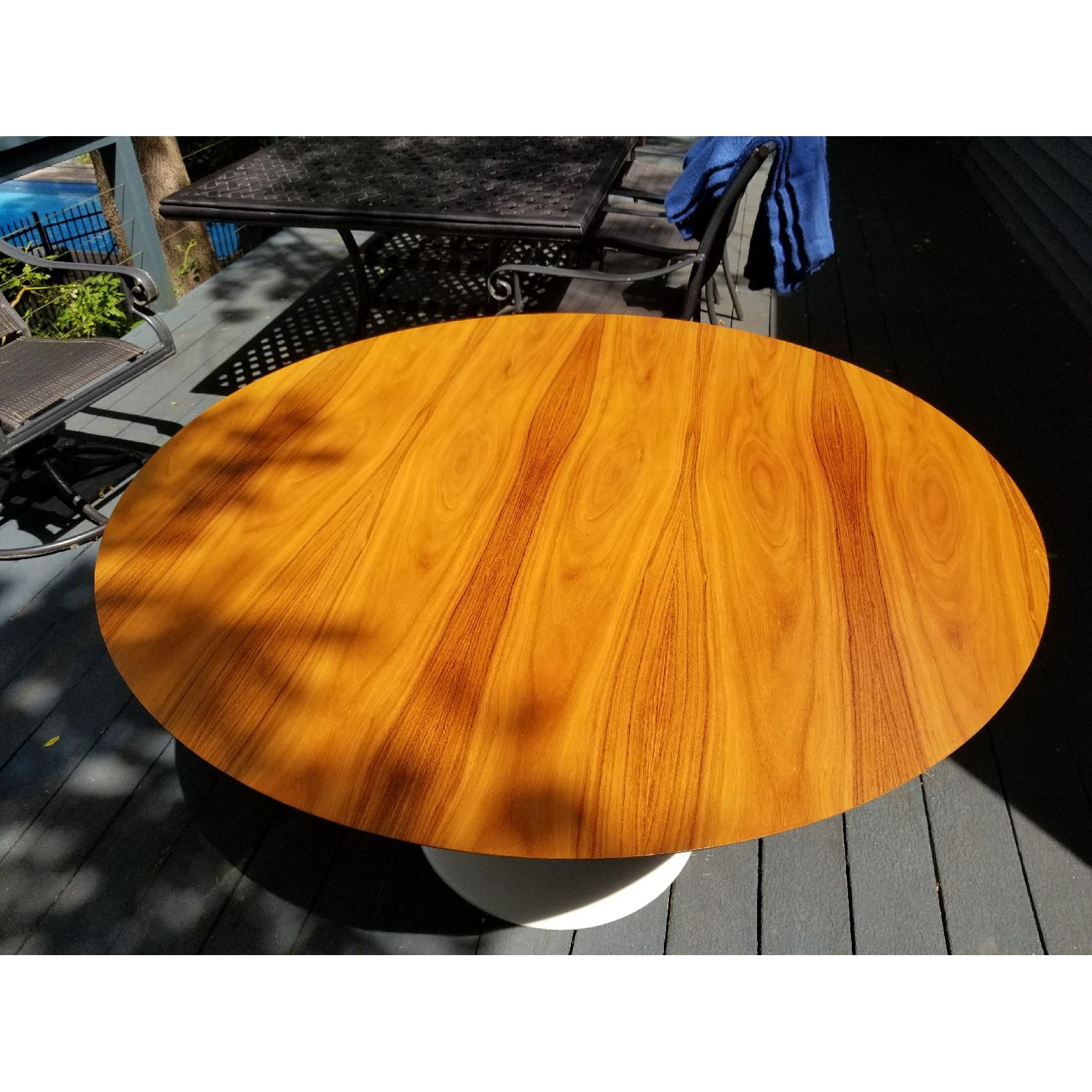 White on White Saarinen Tulip Style Round Dining Table - image-2