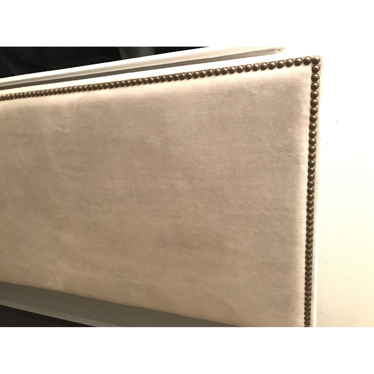 West Elm Low Upholstered Nailhead Bed - image-5