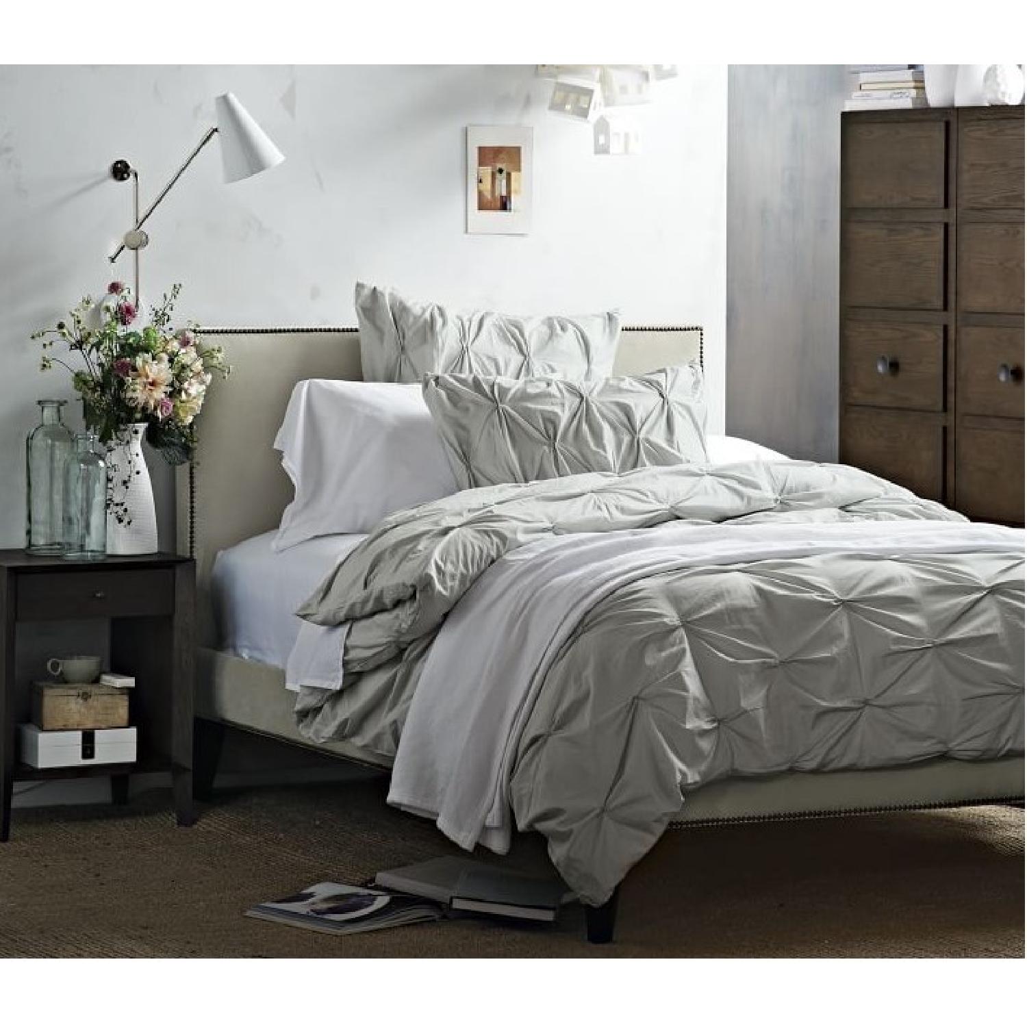 West Elm Low Upholstered Nailhead Bed - image-9