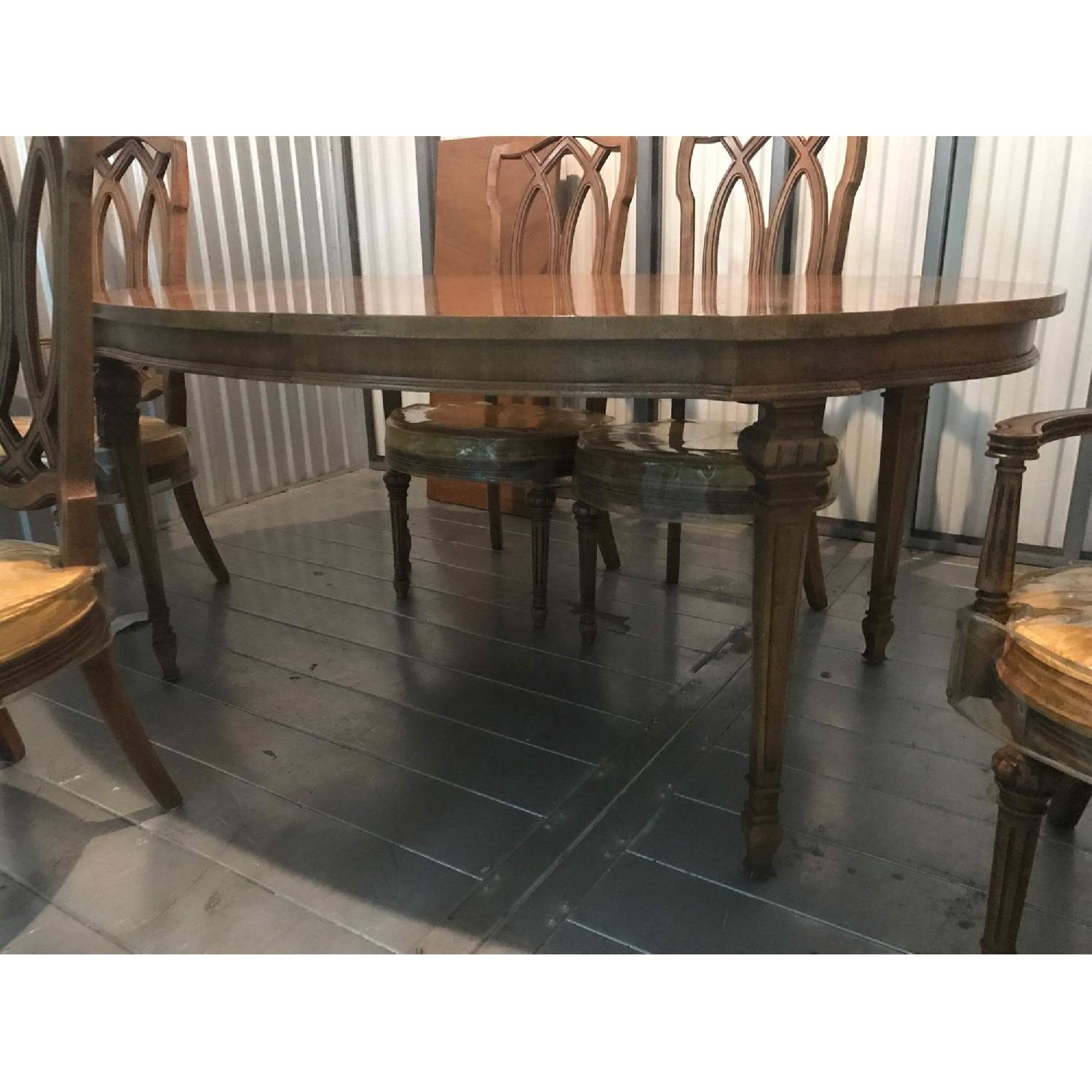 Vintage 1970s Extendable Dining Table w/ 6 Chairs - image-9