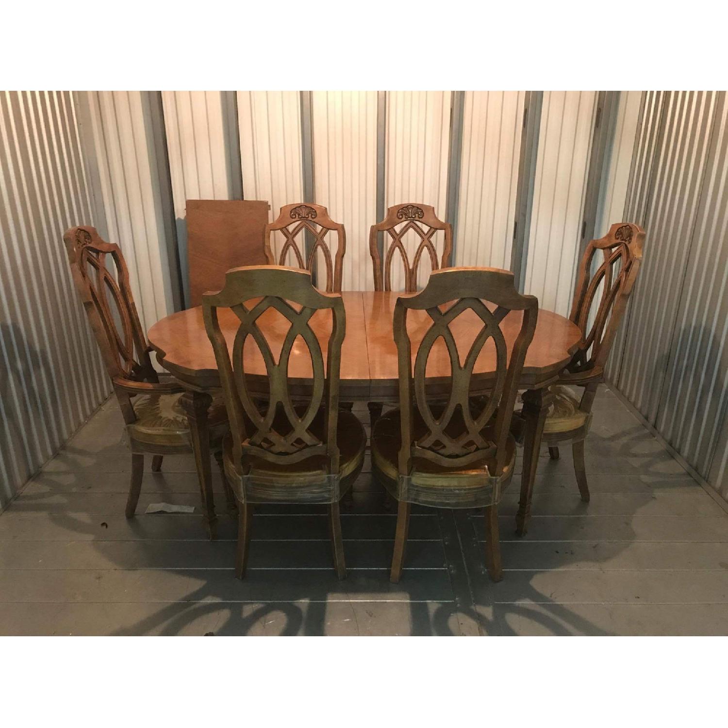 Vintage 1970s Extendable Dining Table w/ 6 Chairs - image-13