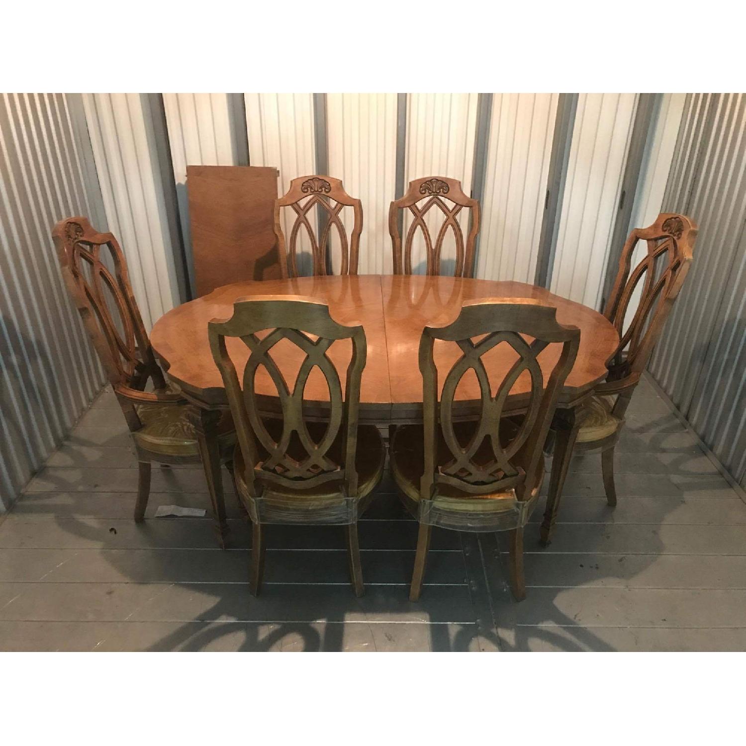 Vintage 1970s Extendable Dining Table w/ 6 Chairs - image-15