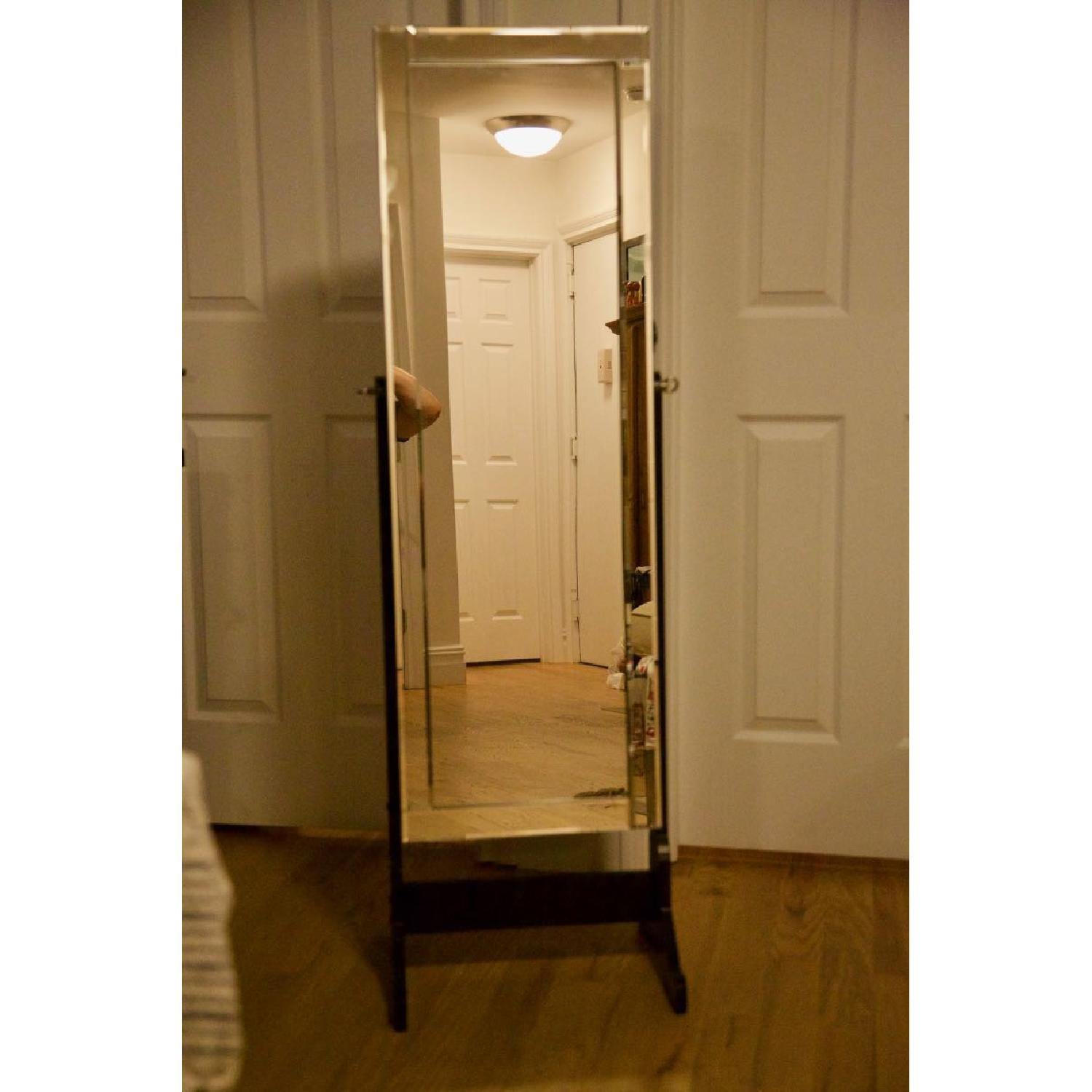 Free Standing Full Length Mirror w/ Jewellery Storage - image-1