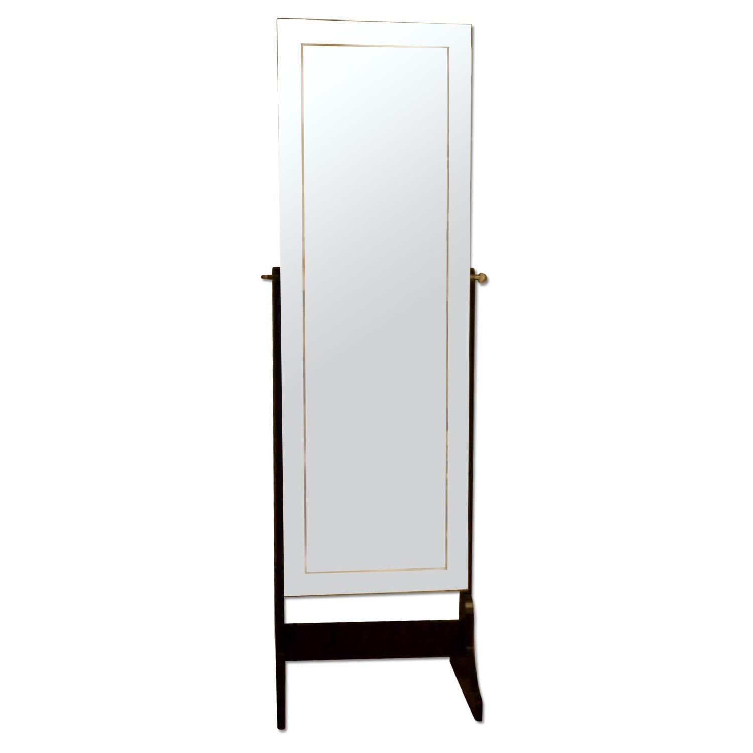 Free Standing Full Length Mirror w/ Jewellery Storage AptDeco