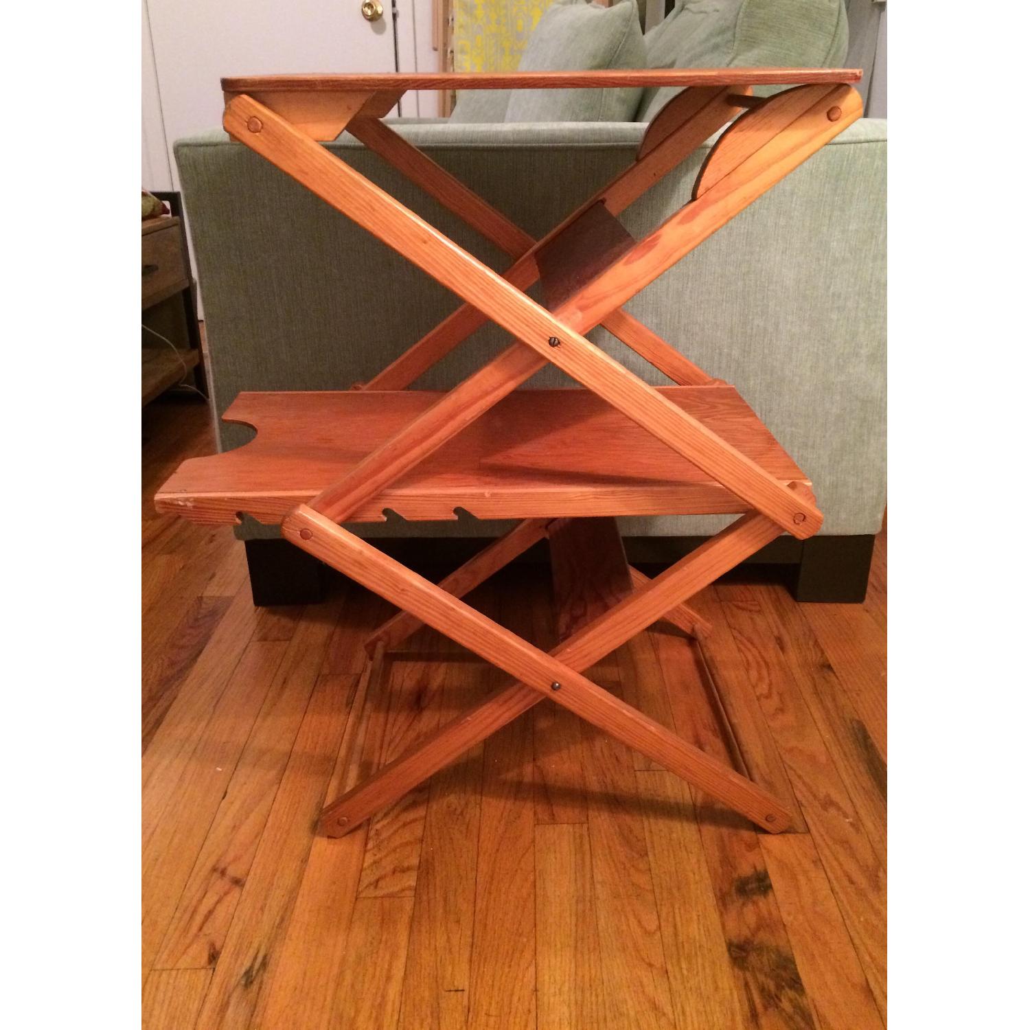 Adjustable Height Folding Side Table - image-2