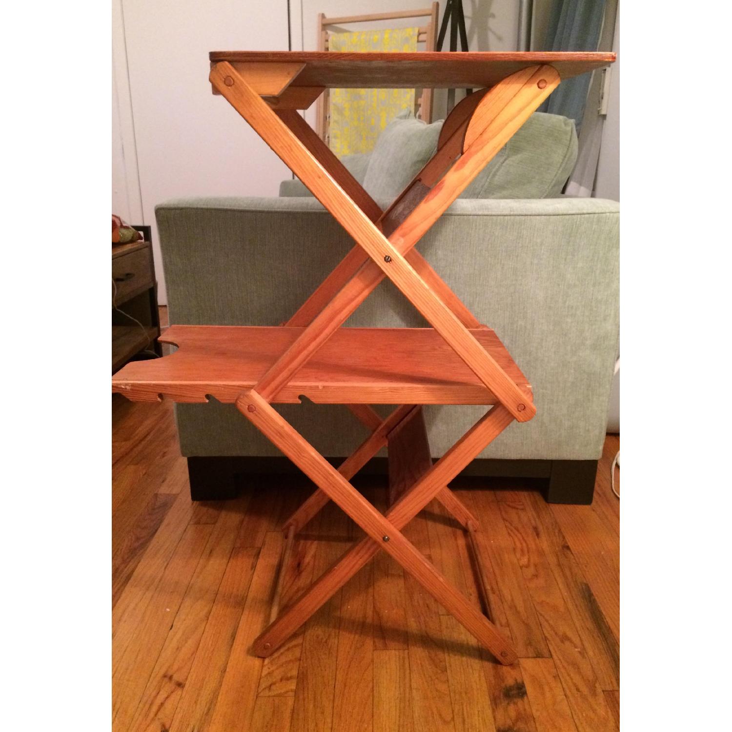 Adjustable Height Folding Side Table - image-3