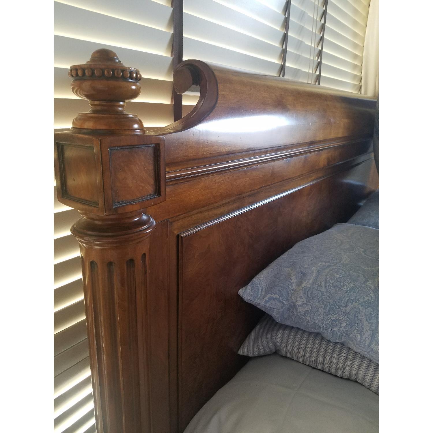 Ethan Allen Burl Sleigh Townhouse Wentworth King Bed - image-3