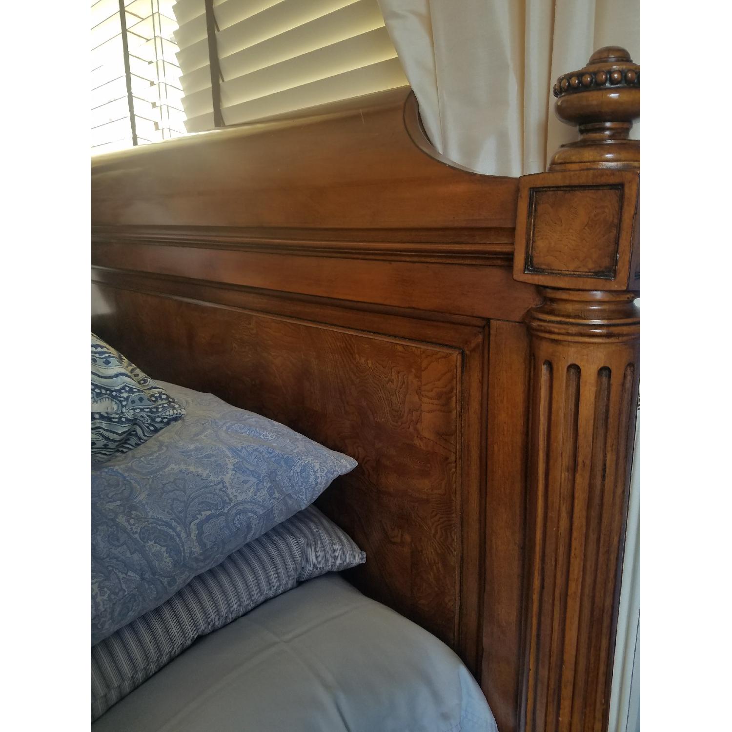 Ethan Allen Burl Sleigh Townhouse Wentworth King Bed - image-4