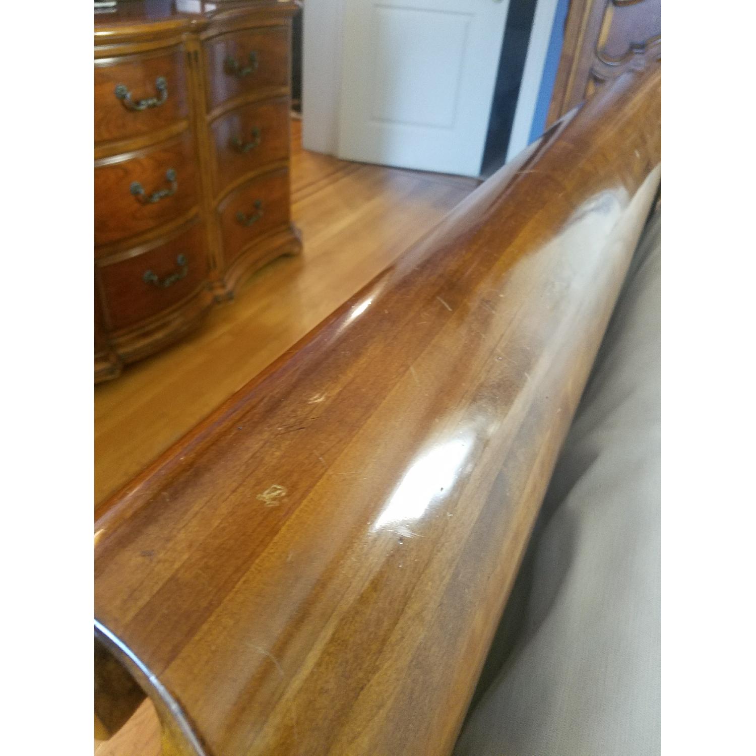 Ethan Allen Burl Sleigh Townhouse Wentworth King Bed - image-7