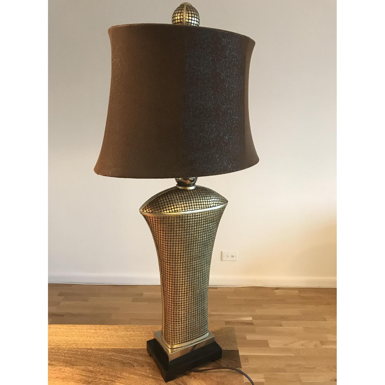 Uttermost Afton Antiqued Silver Champagne Table Lamps - image-1