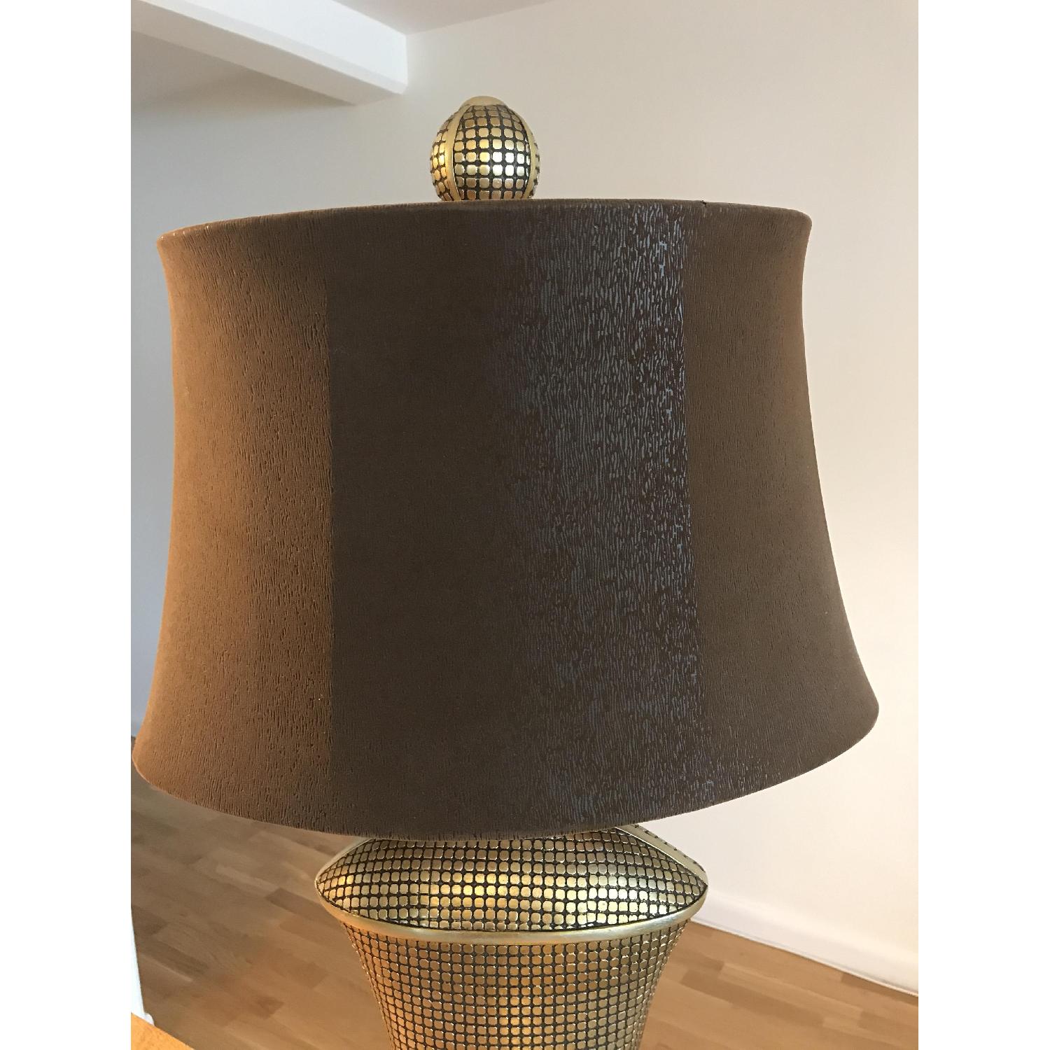 Uttermost Afton Antiqued Silver Champagne Table Lamps - image-2